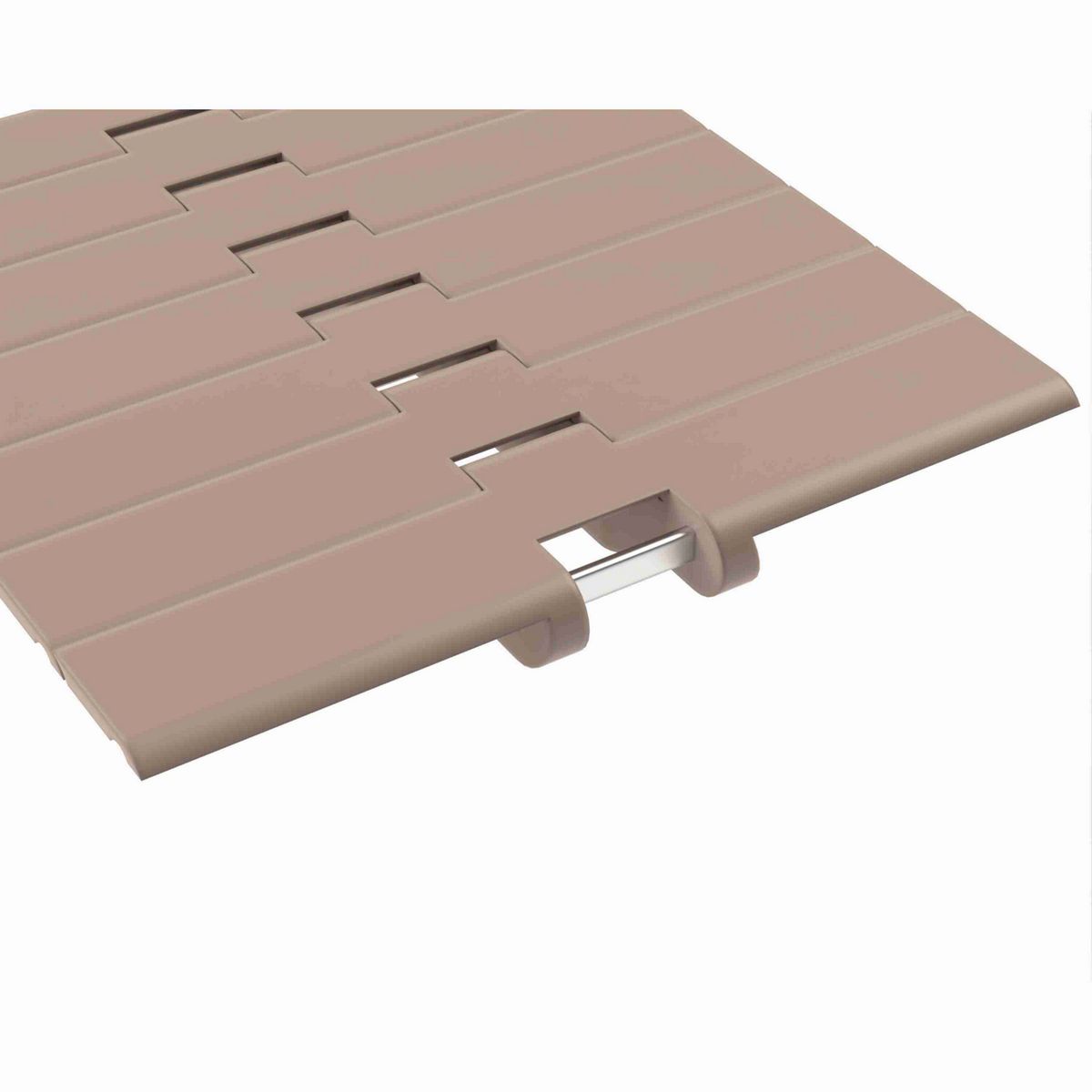 Rexnord 882B Side-flexing Solid Top, Material: Tan Low Friction, Width: 10in, Pitch: 1.5in - LF882K10