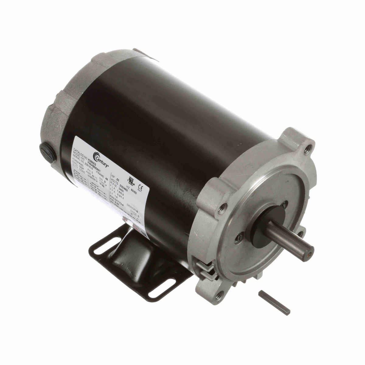 Century General Purpose Motor, .50 HP, 3 Ph, 60 Hz, 230/460 V, 3600 RPM, 48 Frame, ODP - H286ES