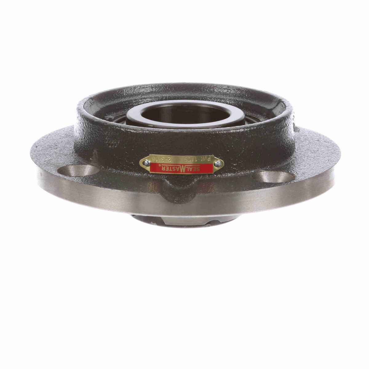 Sealmaster Mounted Cast Iron Flange Cartridge Ball Bearing - 52100 Bearing Steel, Black Oxided - Setscrew Lock - PVR-1106