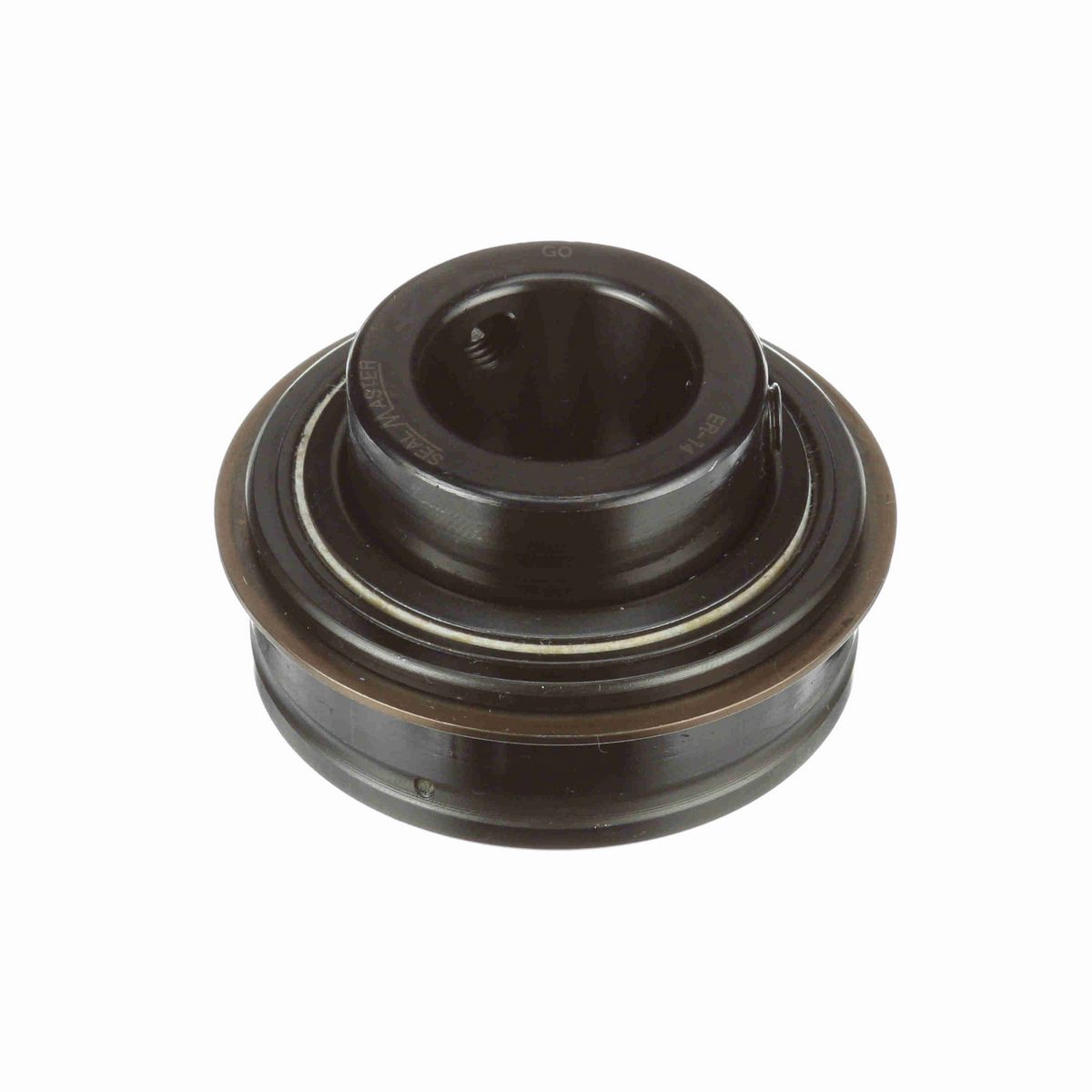 Sealmaster Mounted Insert Only Ball Bearing - 52100 Bearing Steel, Black Oxided - Setscrew Lock - ER-14