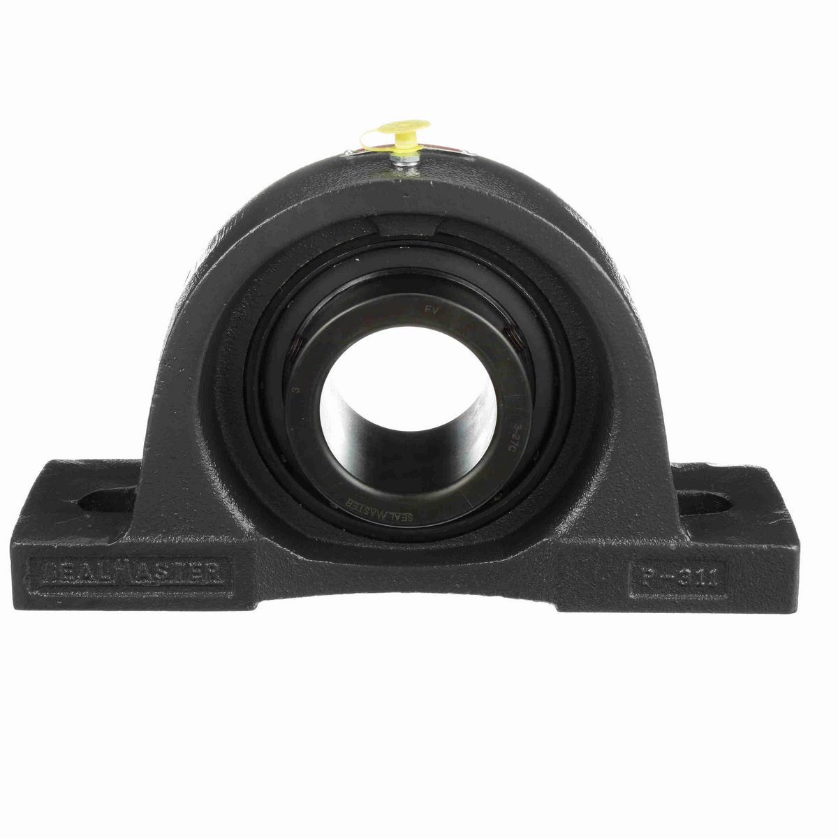 Sealmaster Mounted Cast Iron Two Bolt Pillow Block Ball Bearing - 52100 Bearing Steel, Black Oxided - Setscrew Lock - MP-39C