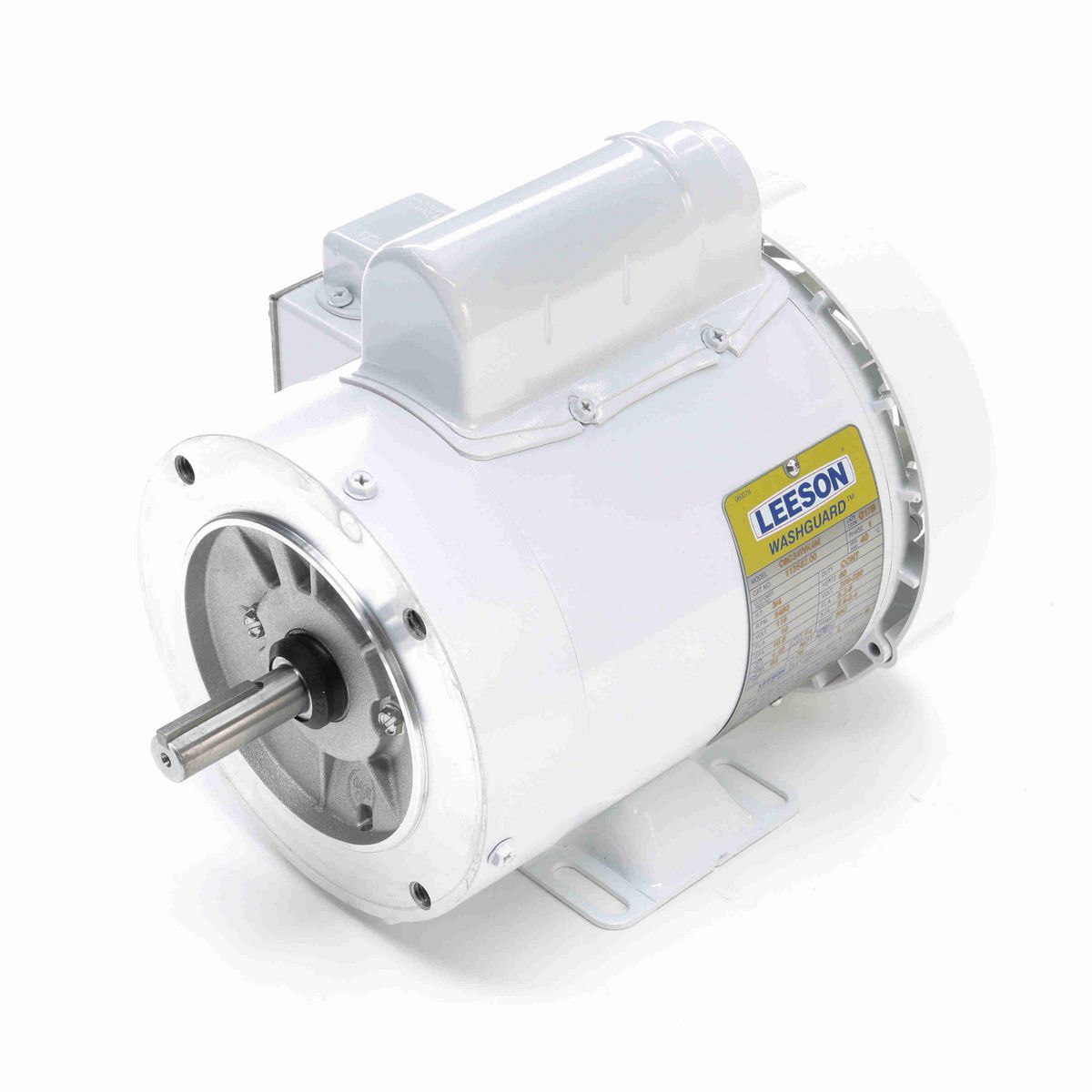 LEESON White Duck™ General Purpose Motor, 0.75 HP, 1 Ph, 60 Hz, 115/230 V, 3600 RPM, 56C Frame, TEFC - 113582.00
