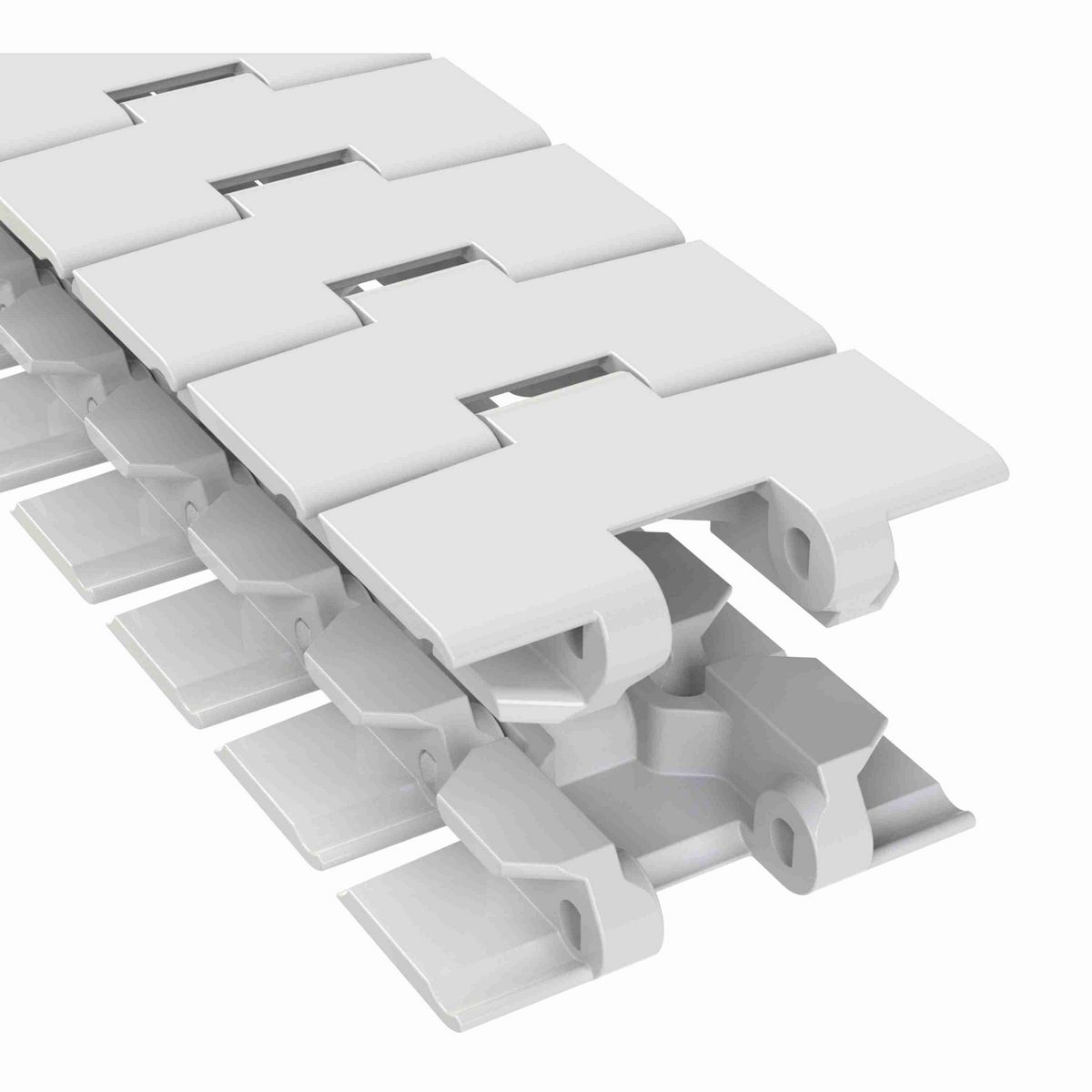 Rexnord 880TAB Side-flexing Solid Top, Material: Silver Platinum Series, Width: 3.25in, Pitch: 1.5in - 81429451