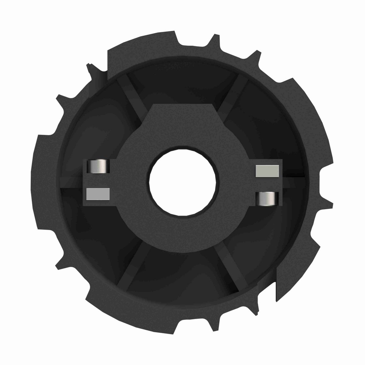 Rexnord 815 Series Split Molded Nylon Sprocket with 21 Teeth and 1-1/4in Round Idler Bore - 614-28-12