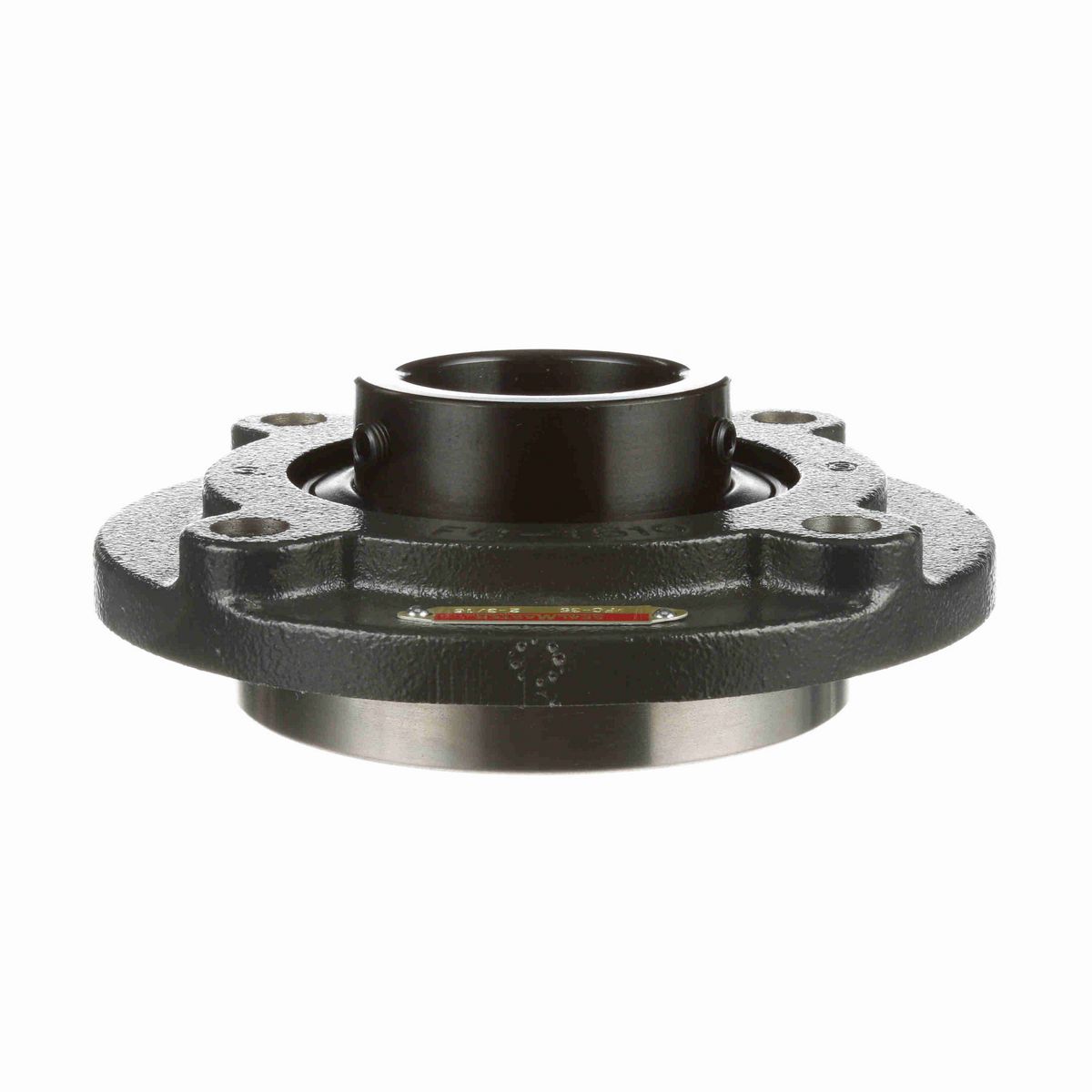 Sealmaster Mounted Cast Iron Flange Cartridge Ball Bearing - 52100 Bearing Steel, Black Oxided - Setscrew Lock - MFC-35