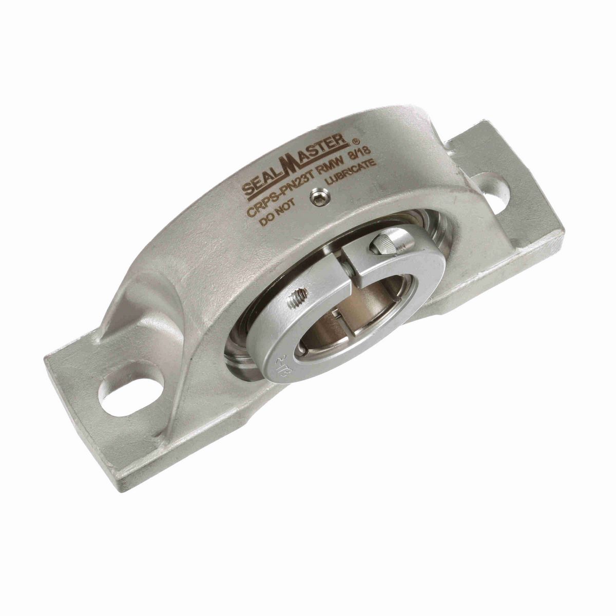 Sealmaster Mounted Stainless Steel Two Bolt Pillow Block Ball Bearing - 52100 Bearing Steel, Phosphorus Nickel Coated - Concentric Lock - Corrosion Resistant - Reduced Maintenance - Lubed for Life - CRPS-PN23T RMW