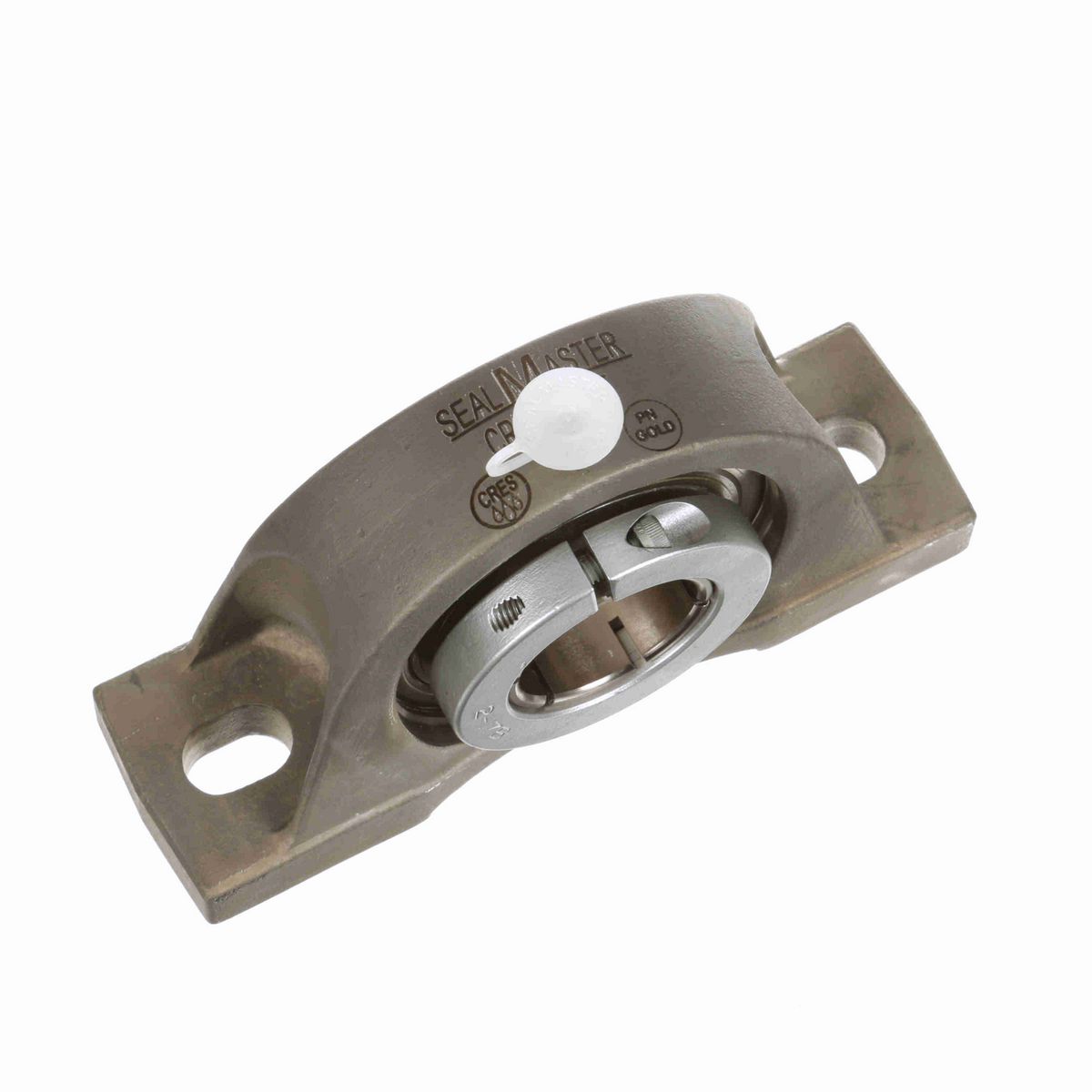 Sealmaster Mounted Stainless Steel Two Bolt Pillow Block Ball Bearing - 52100 Bearing Steel, Phosphorus Nickel Coated - Concentric Lock - Corrosion Resistant - CRPS-PN23T