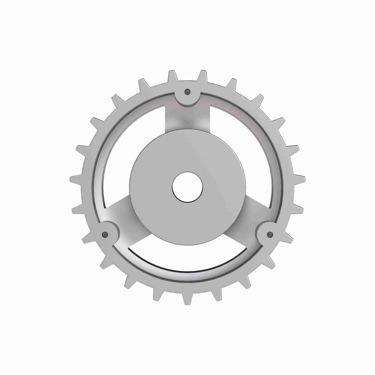 Rexnord 820 Series Solid One Piece Cast Iron Sprocket with 23 Teeth and a 3/4in Round Rough Stock Bore (RSB) - 401-161-2