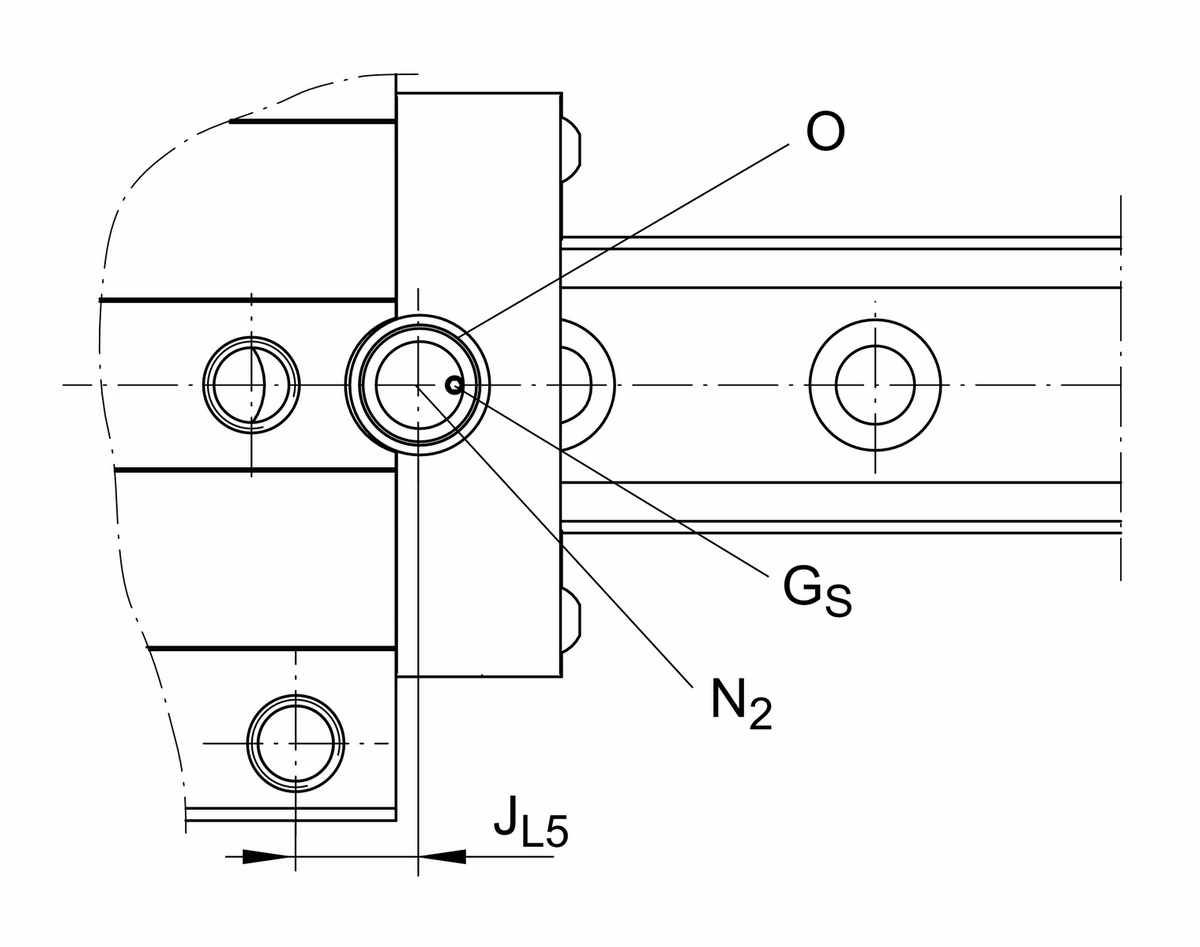 Направляющая качения с циркуляцией роликов INA RUE25-E-L