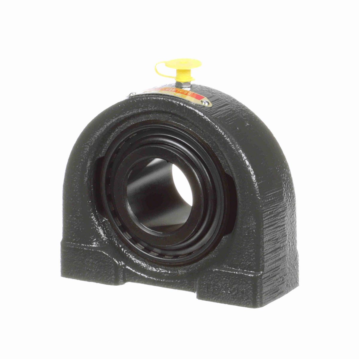 Sealmaster Mounted Cast Iron Tapped Base Pillow Block Ball Bearing - 52100 Bearing Steel, Black Oxided - Setscrew Lock - TB-24C