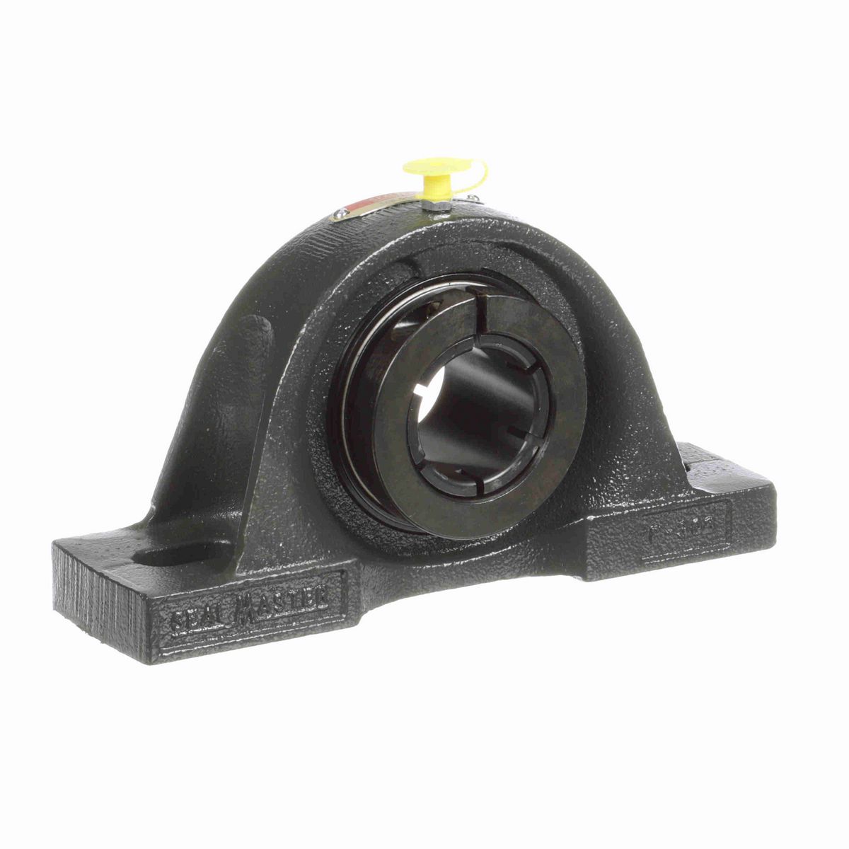 Sealmaster Mounted Cast Iron Two Bolt Pillow Block Ball Bearing - 52100 Bearing Steel, Black Oxided - Concentric Lock - MP-23T