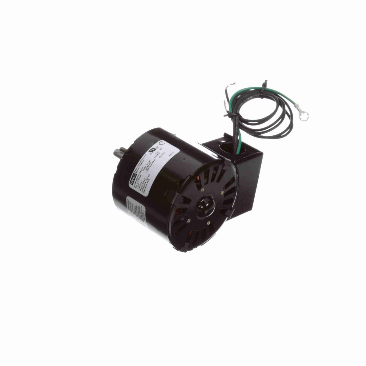 FASCO Ventilation Motor, 1/25 HP, 1 Ph, 60 Hz, 115 V, 1400/1630 RPM, 1 Speed, 3.3" Diameter, OAO - D0562