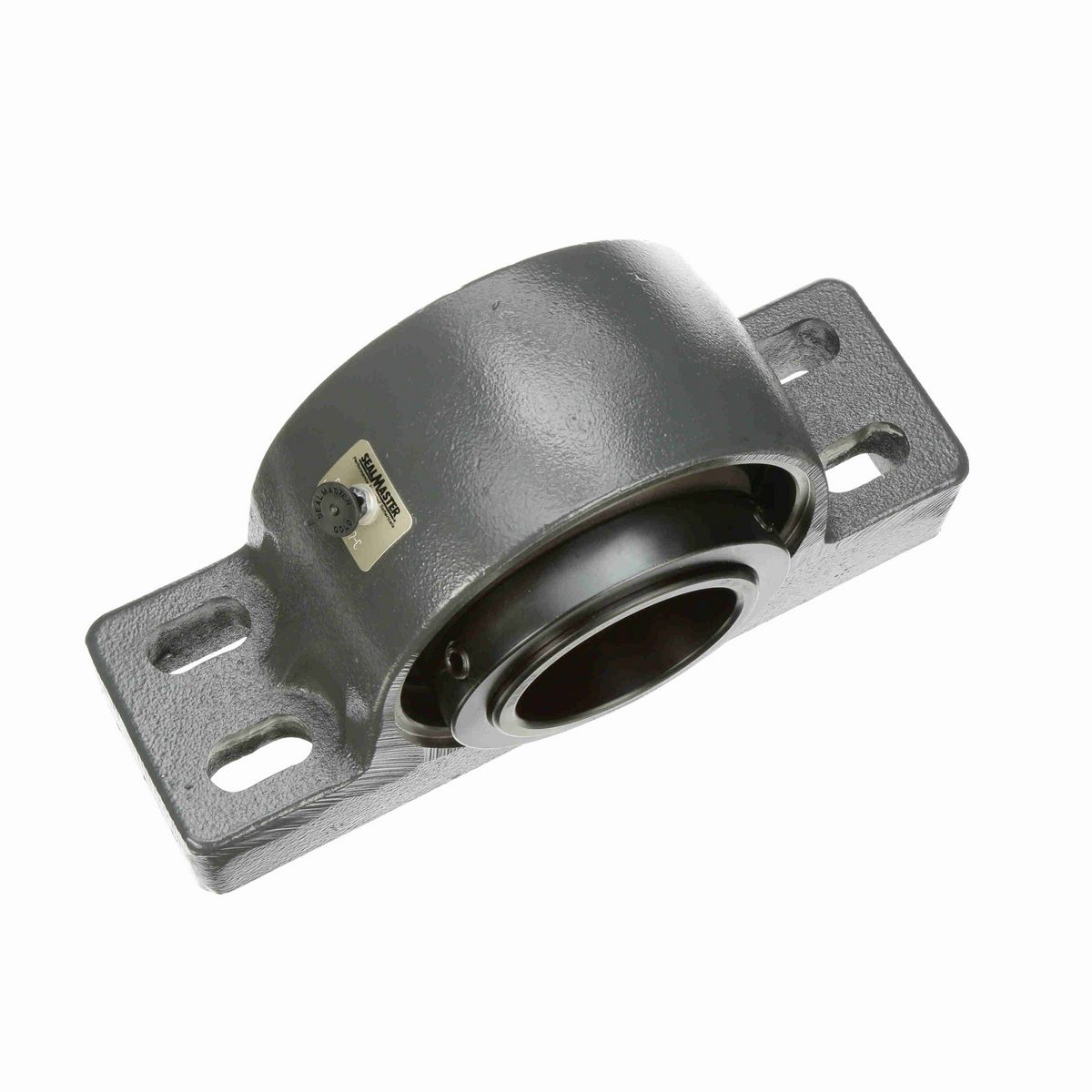 Sealmaster Mounted Cast Iron Four Bolt Pillow Block Spherical Roller - 52100 Bearing Steel, Black Oxided - Collar Mount Lock - USRBF5000-307-C