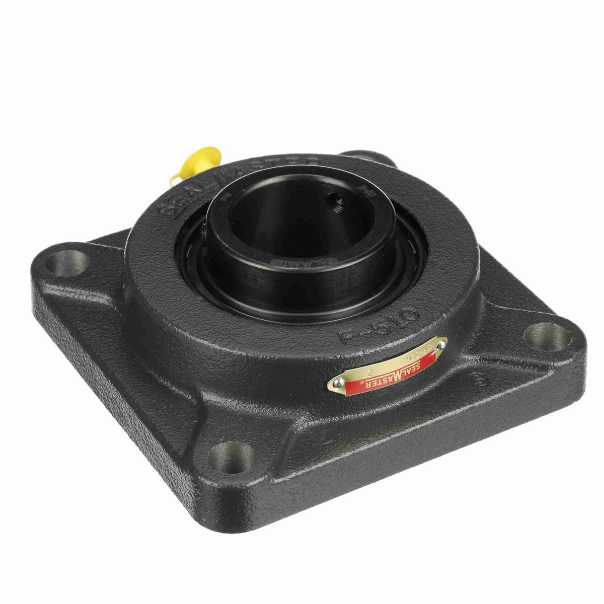 Sealmaster Mounted Cast Iron Four Bolt Flange Ball Bearing - 52100 Bearing Steel, Black Oxided - Setscrew Lock - MSF-32C