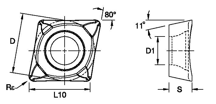 Screw-On Inserts Kennametal CPGT-HP [1560693]
