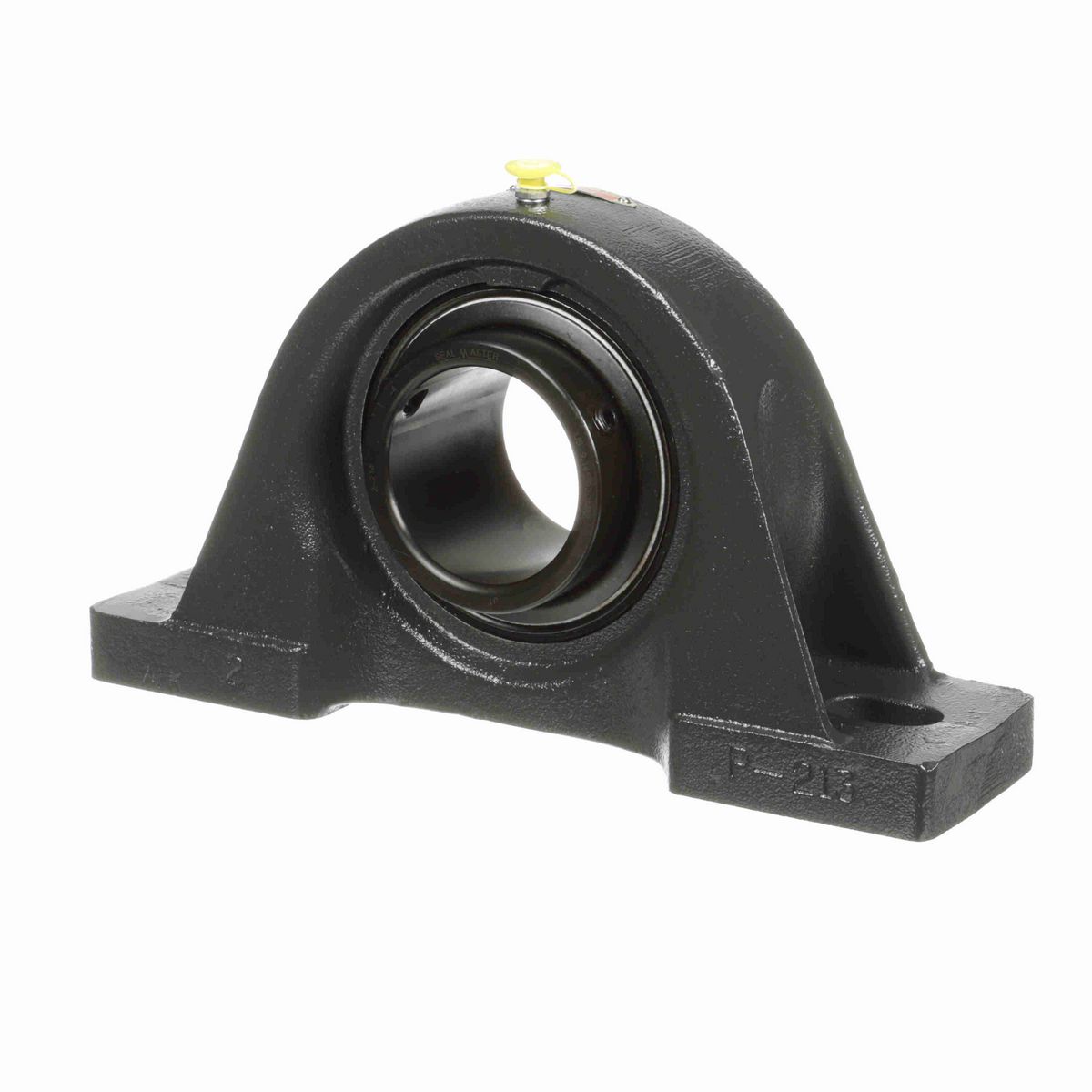 Sealmaster Mounted Cast Iron Two Bolt Pillow Block Ball Bearing - 52100 Bearing Steel, Black Oxided - Setscrew Lock - SP-46