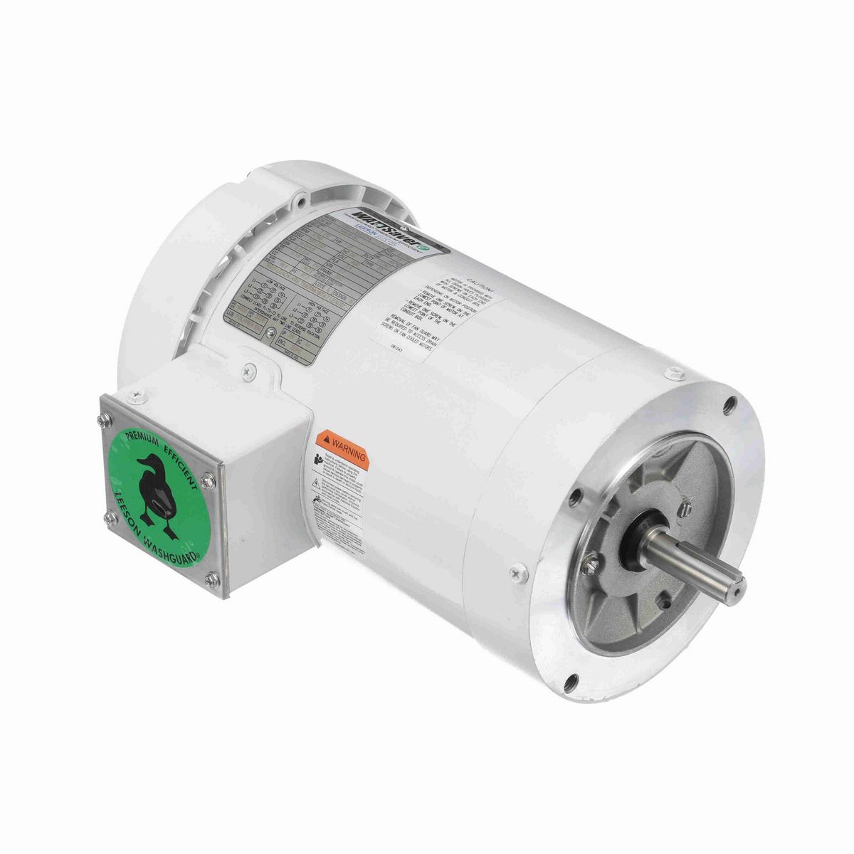 LEESON White Duck™ General Purpose Motor, 1.50 HP, 3 Ph, 60 Hz, 230/460 V, 1800 RPM, 56C Frame, TEFC - 119469.00