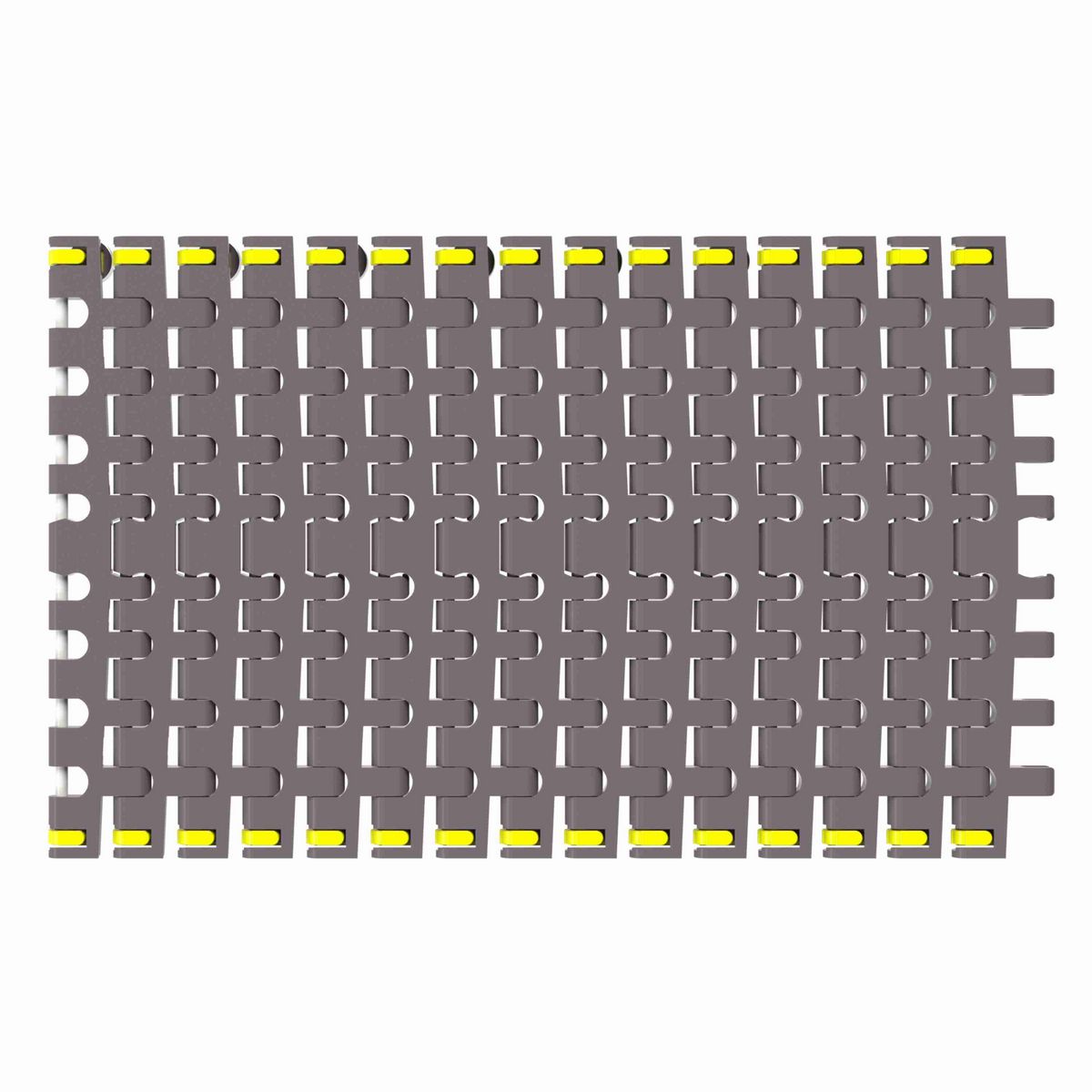 Rexnord 7956B Side-flexing Flush Grid, Material: Brown High Performance, Width: 12in, Pitch: 1.25in - 81450671
