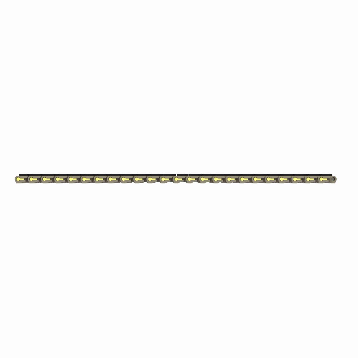 Rexnord 1505 RubberTop® Straight Running RubberTop®, Material: Grey Tough Composite, Width: 6in, Pitch: 15mm - TCF1505-6