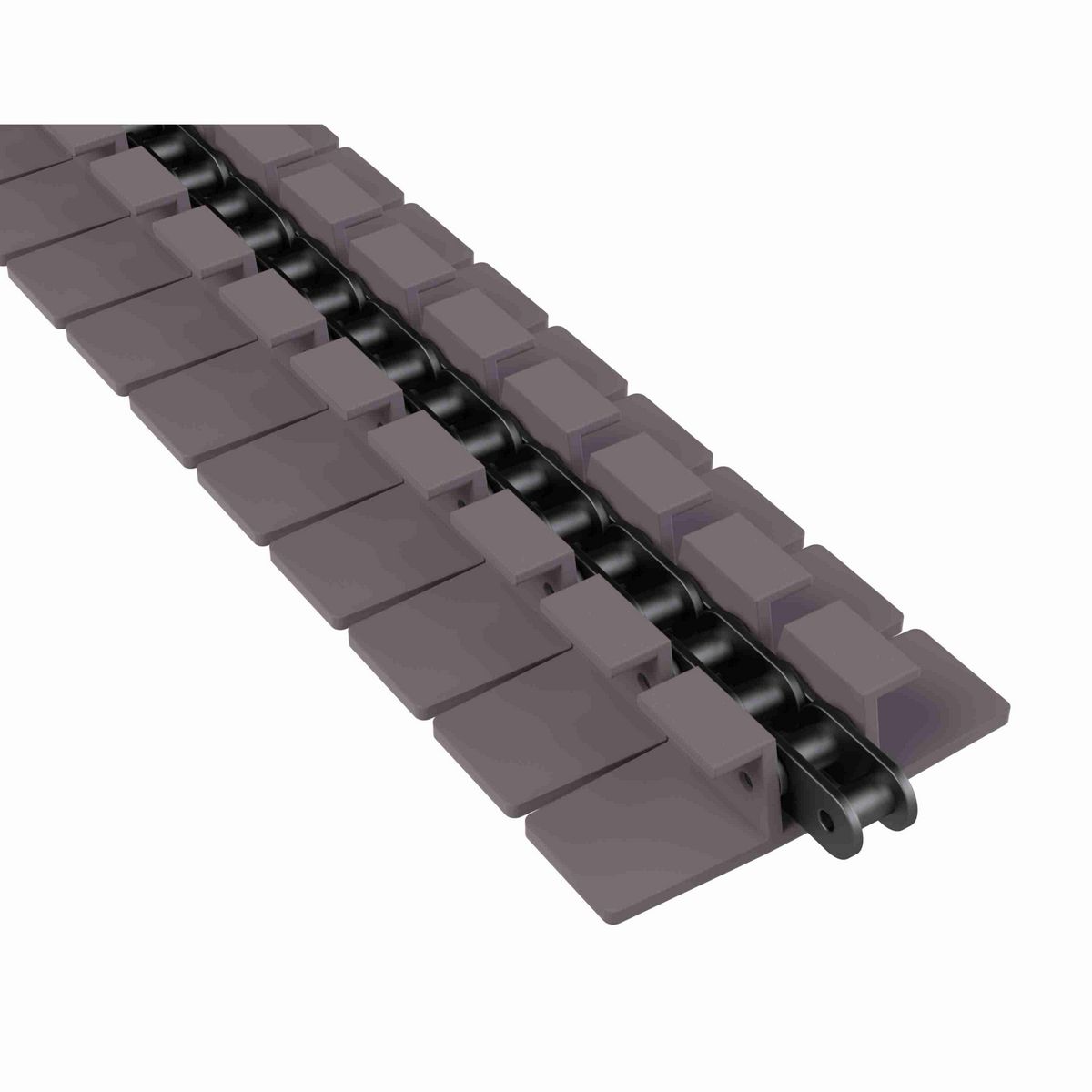 Rexnord 1873TAB Side-flexing Solid Top, Material: Brown High Performance, Width: 4.5in, Pitch: 1.5in - 81426342