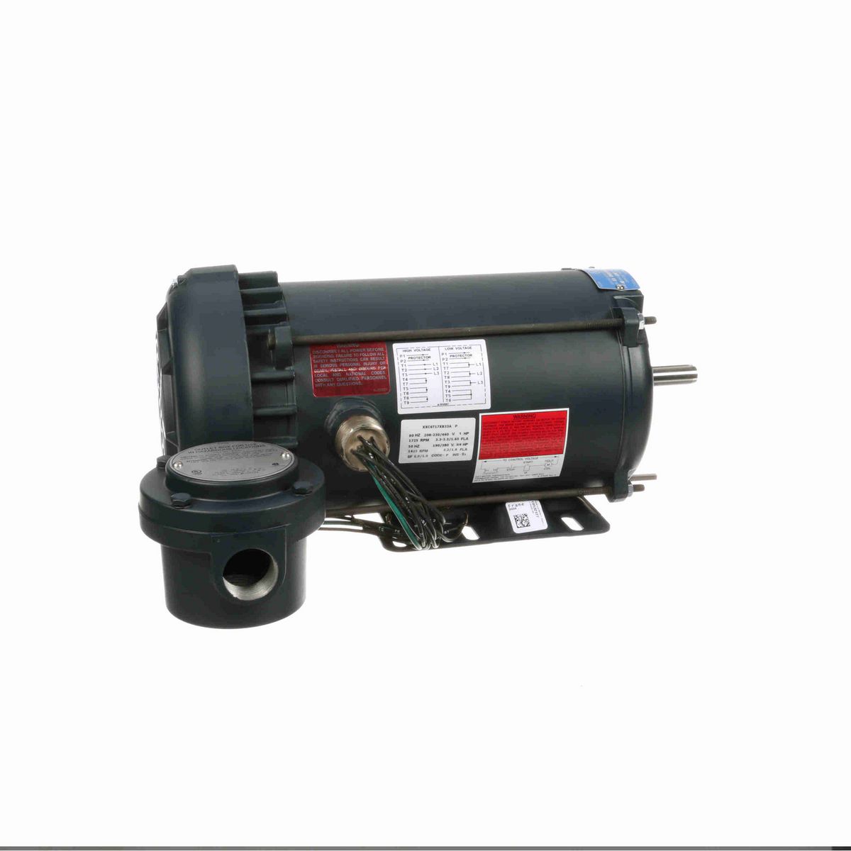 LEESON Explosion Proof Motor, 1 & 0.75 HP, 3 Ph, 60 & 50 Hz, 208-230/460 & 190/380 V, 1800 & 1500 RPM, 56H Frame, EPFC - 119426.00