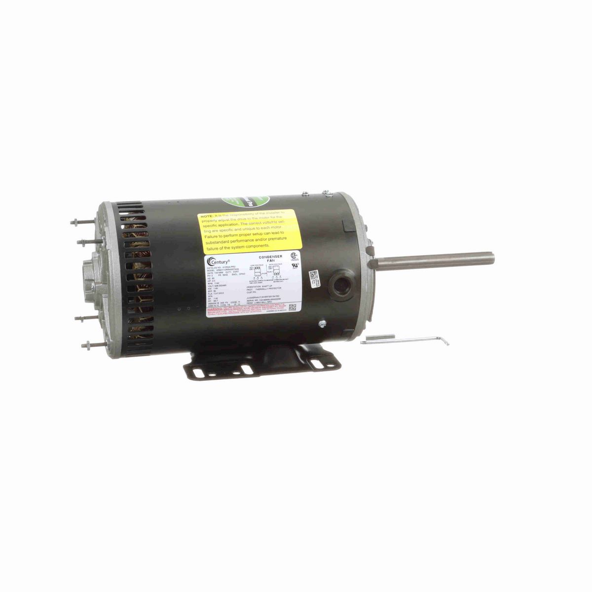 Century JuggerNaut® Pro Condenser Fan Motor, 2.0 HP, 3 Ph, 60 Hz, 230/460 V, 1200 RPM, 56HZ Frame, OPAO - H1052A-PRO