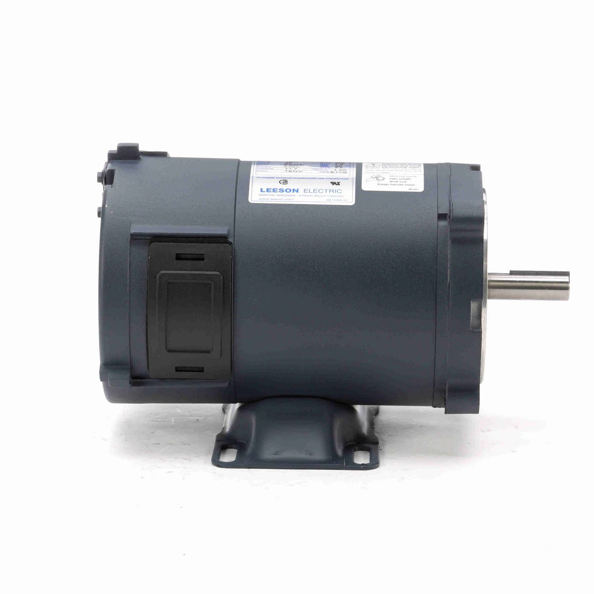 LEESON Low Voltage Motor, 0.33 HP, 12 V, 1800 RPM, S56C Frame, TENV - 108046.00