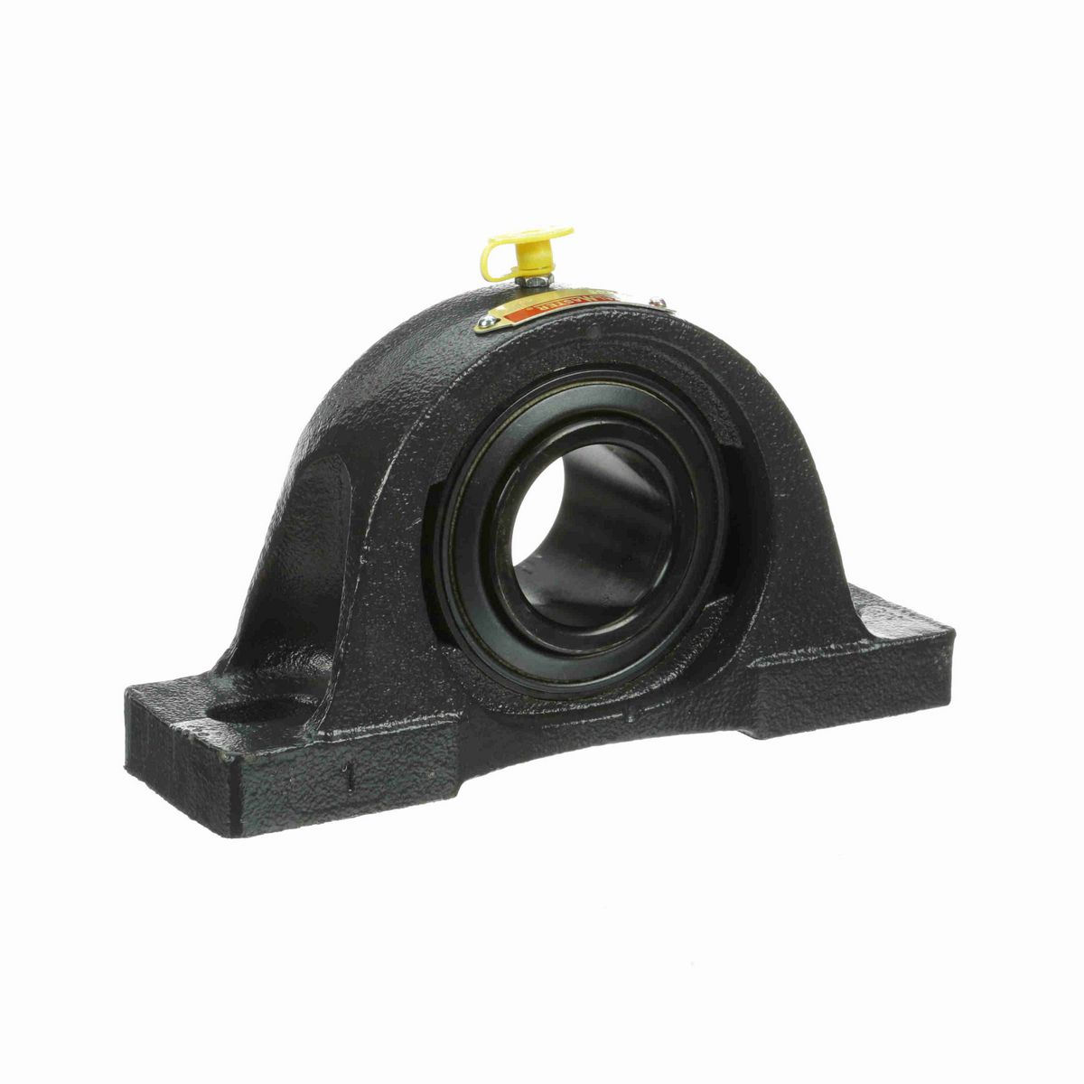 Sealmaster Mounted Cast Iron Two Bolt Pillow Block Ball Bearing - 52100 Bearing Steel, Black Oxided - Setscrew Lock - NP-208