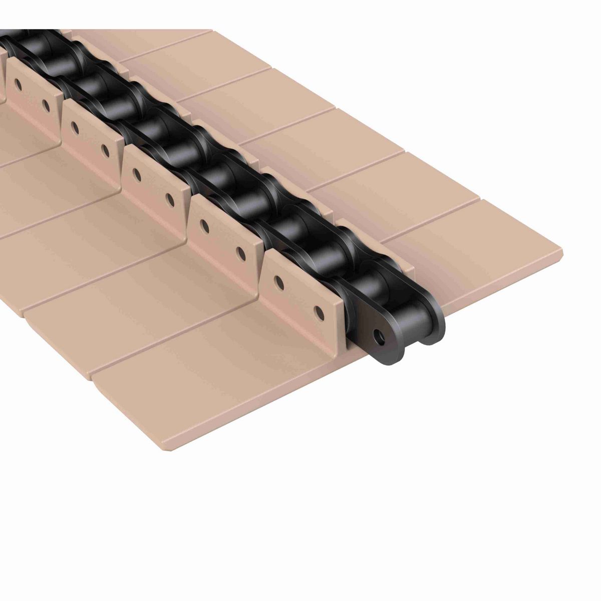 Rexnord 963 Straight Running Solid Top, Material: Tan Low Friction, Width: 6in, Pitch: 1.5in - LF963K6