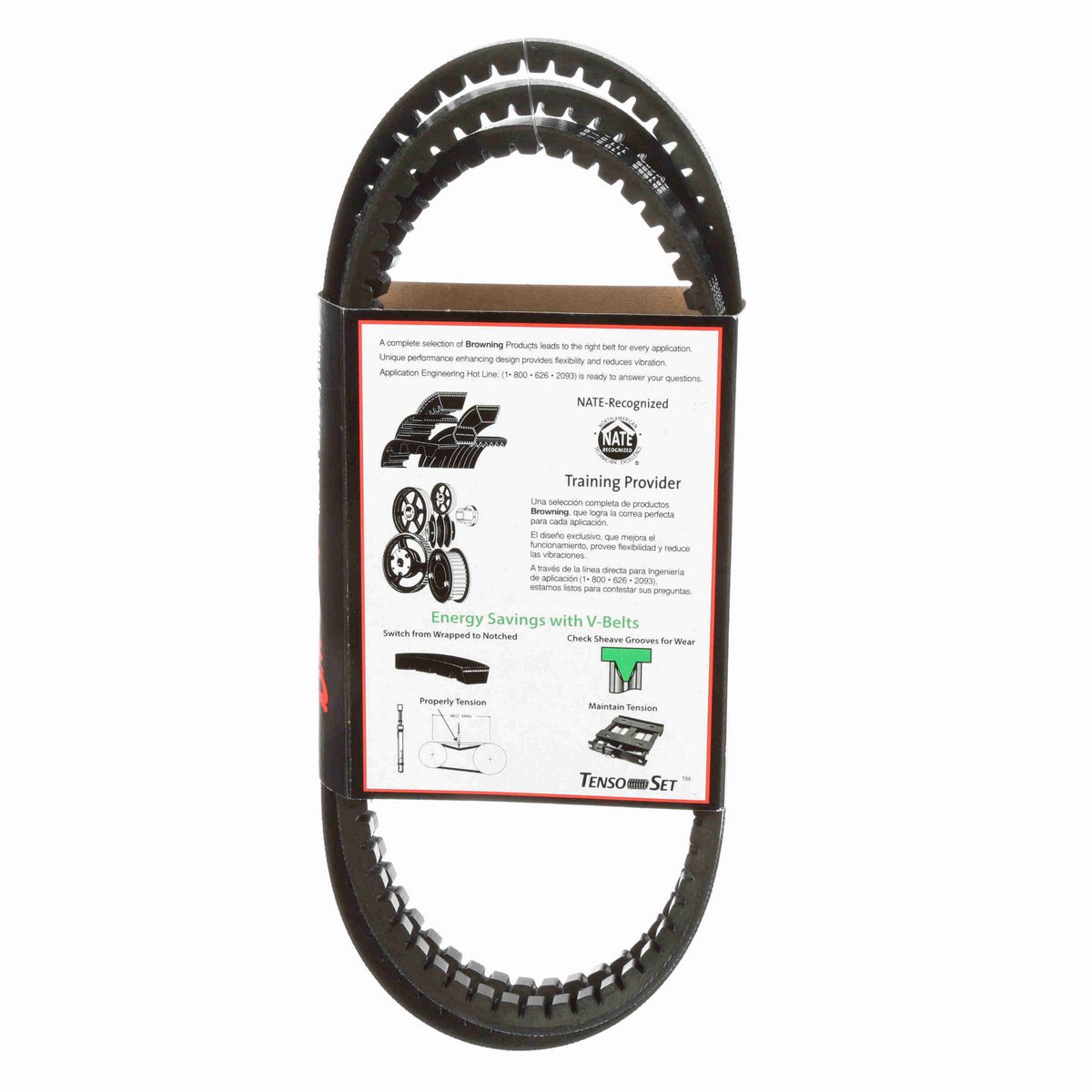 Browning EPDM Notched Belt 98% Efficient - AX83