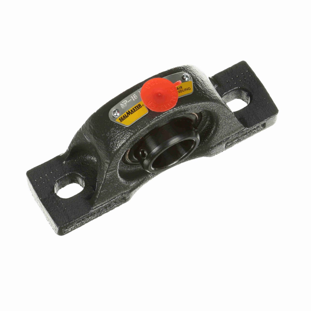 Sealmaster Mounted Cast Iron Two Bolt Pillow Block Ball Bearing - 52100 Bearing Steel, Black Oxided - Setscrew Lock - High Temperature - NP-16 HT
