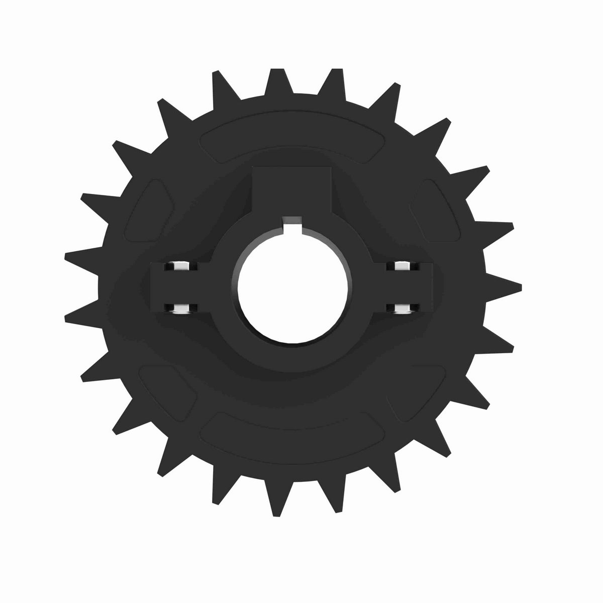 Rexnord 63 Series Split Molded Nylon Sprocket and a 23 Teeth with 1in Round Shaft-Ready Bore with Keyway & Setscrew - 614-27-1