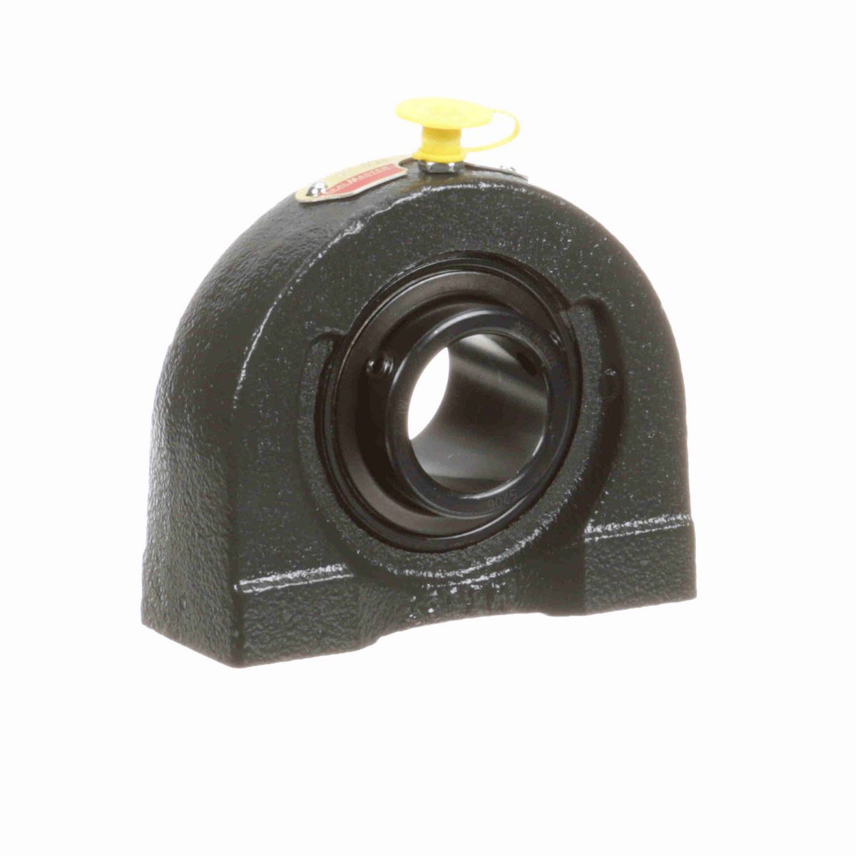 Sealmaster Mounted Cast Iron Tapped Base Pillow Block Ball Bearing - 52100 Bearing Steel, Black Oxided - Setscrew Lock - TB-206