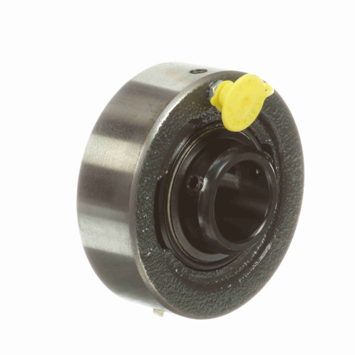 Sealmaster Mounted Cast Iron Cylindrical Cartridge Ball Bearing - 52100 Bearing Steel, Black Oxided - Setscrew Lock - SC-205