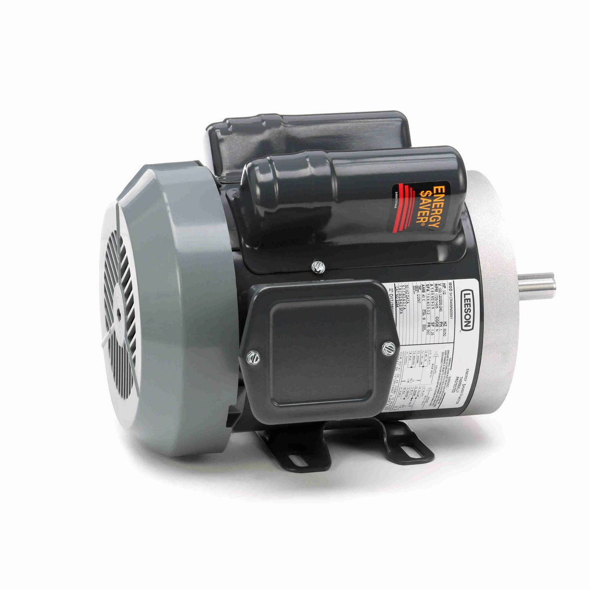 LEESON General Purpose Motor, 0.50 HP, 1 Ph, 60 Hz, 100-120/200-240 V, 1800 RPM, 56C Frame, TEFC - E264
