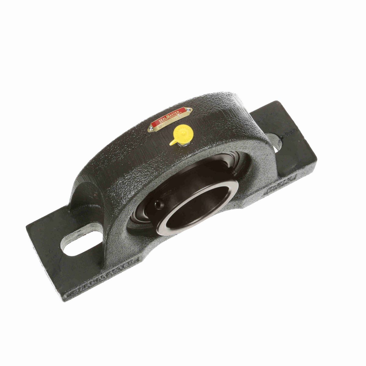 Sealmaster Mounted Cast Iron Two Bolt Pillow Block Ball Bearing - 52100 Bearing Steel, Black Oxided - Setscrew Lock - MP-315