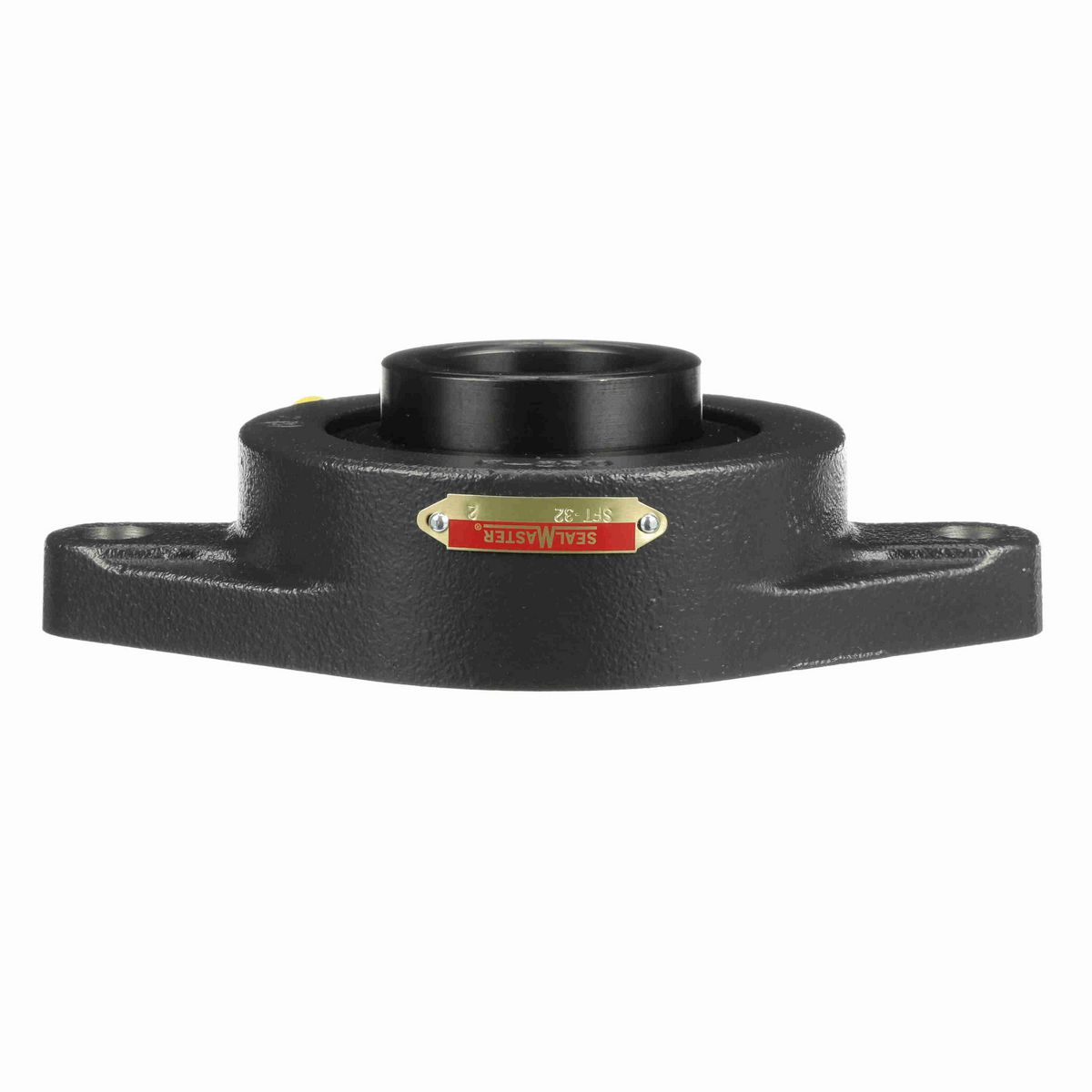 Sealmaster Mounted Cast Iron Two Bolt Flange Ball Bearing - 52100 Bearing Steel, Black Oxided - Setscrew Lock - SFT-32
