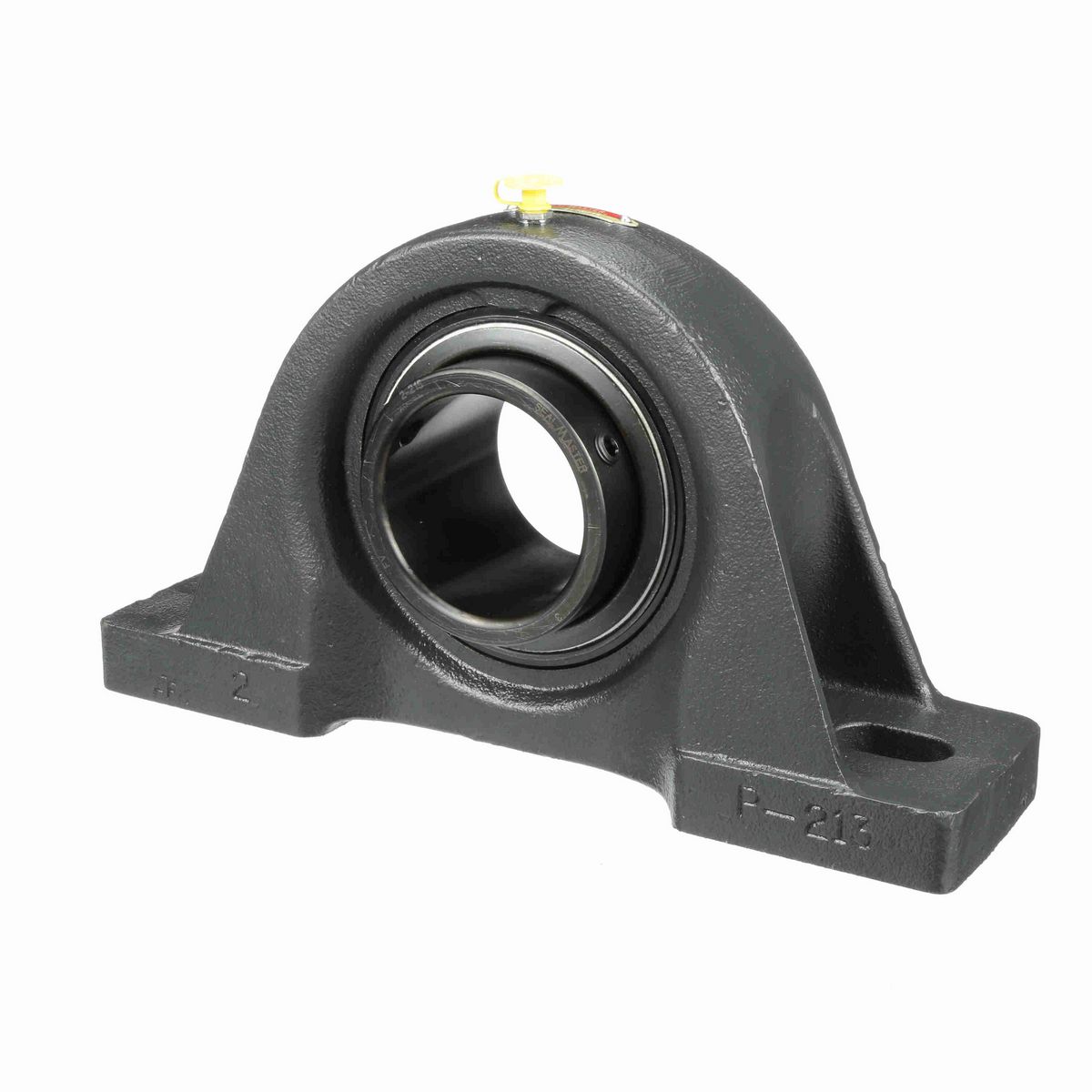 Sealmaster Mounted Cast Iron Two Bolt Pillow Block Ball Bearing - 52100 Bearing Steel, Black Oxided - Setscrew Lock - SP-47