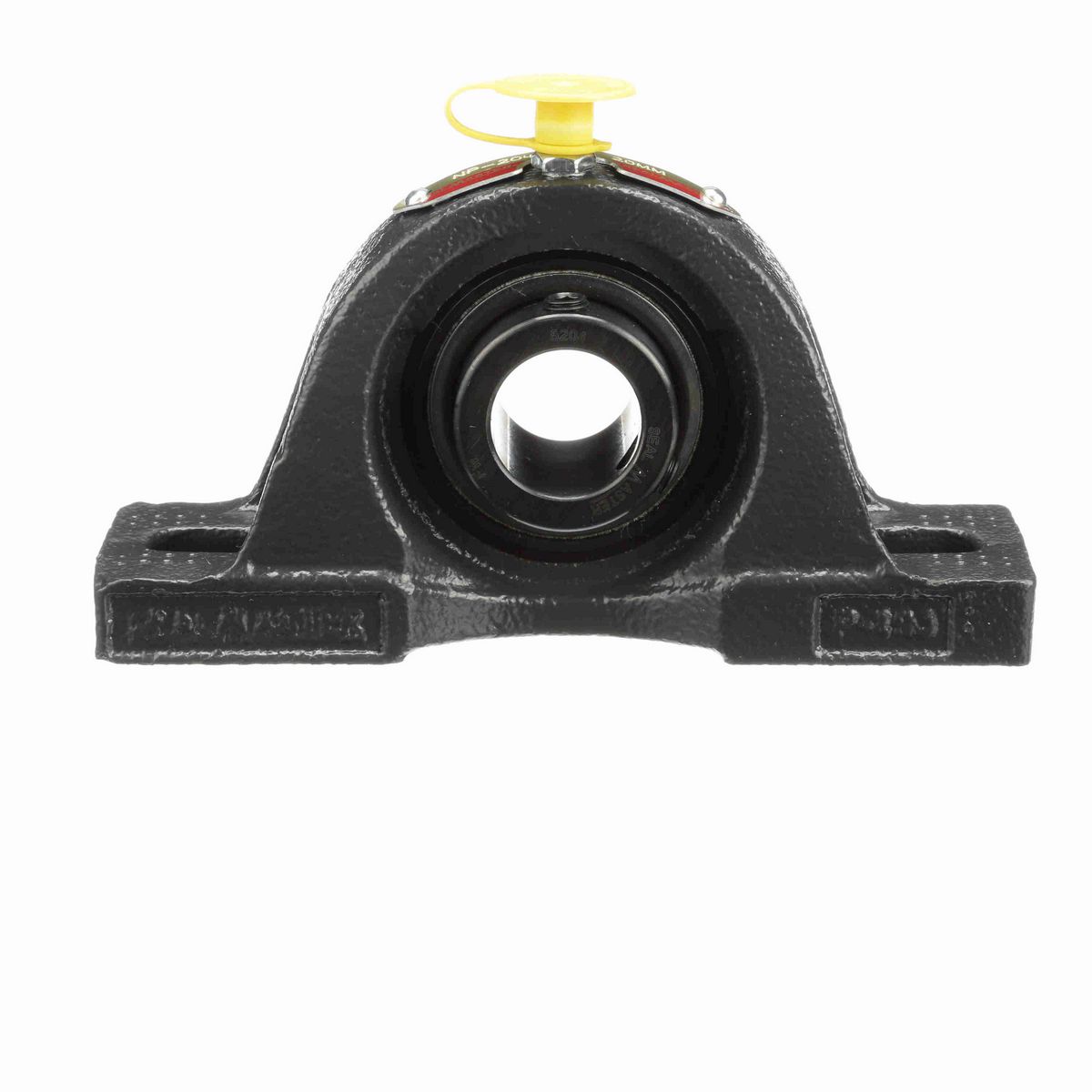 Sealmaster Mounted Cast Iron Two Bolt Pillow Block Ball Bearing - 52100 Bearing Steel, Black Oxided - Setscrew Lock - NP-204
