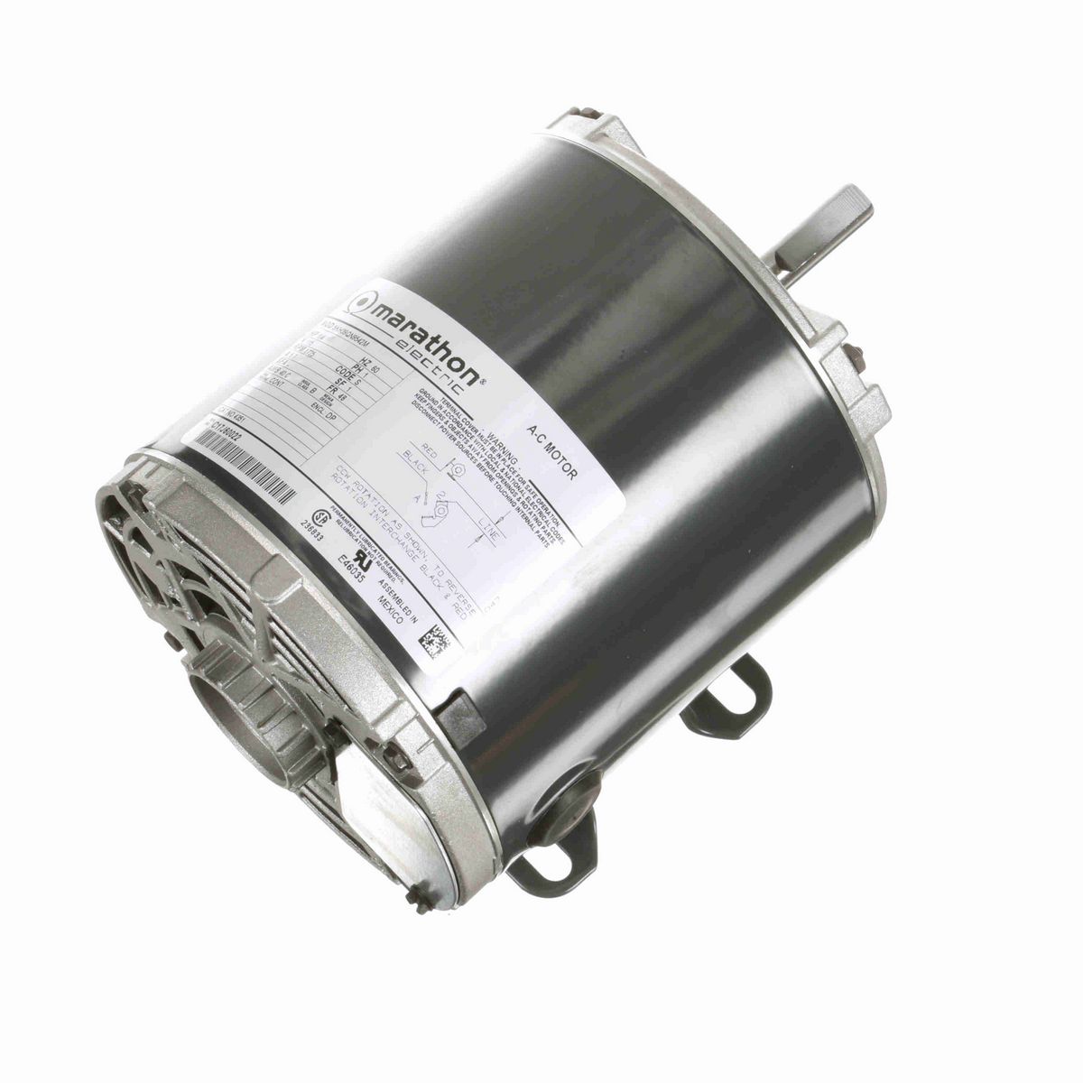 LEESON General Purpose Motor, 0.25 HP, 1 Ph, 60 Hz, 115 V, 1800 RPM, 48 Frame, DP - 4351