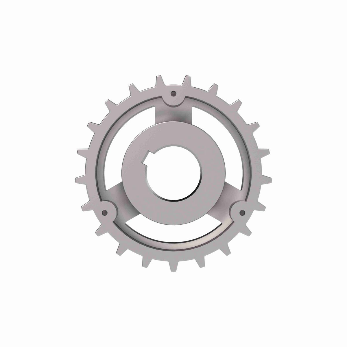 Rexnord 820 Series Solid One Piece Cast Iron Sprocket with 21 Teeth and a 1-7/16in Round Shaft-Ready Bore with Keyway & Setscrew - 401-160-44
