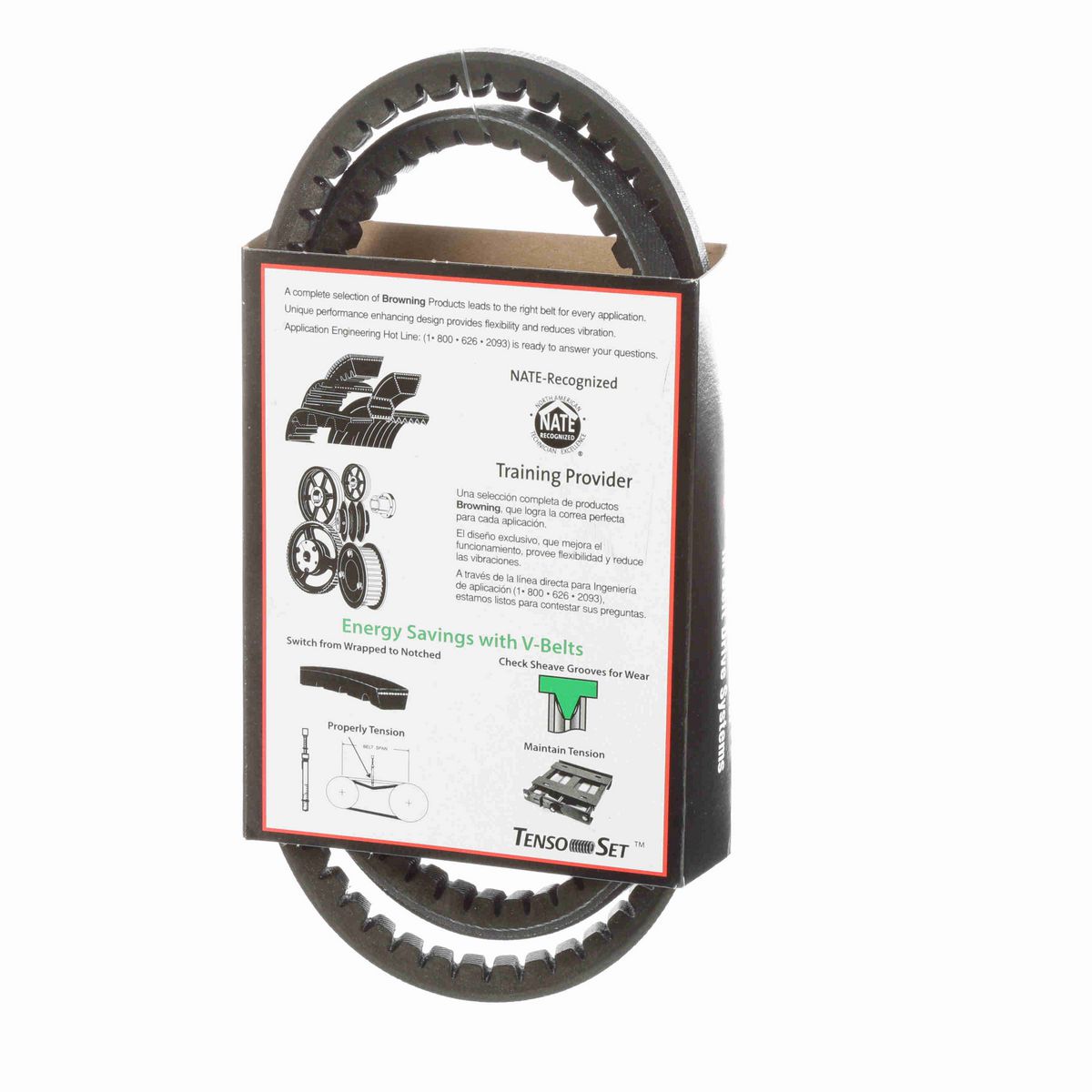 Browning EPDM Notched Belt 98% Efficient - AX65