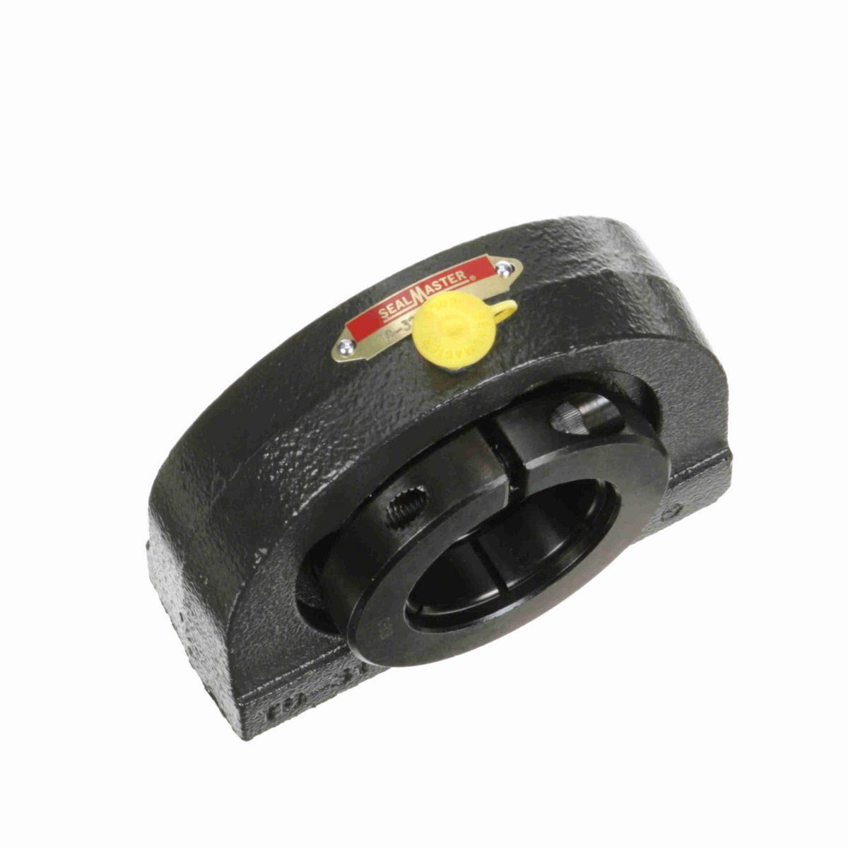 Sealmaster Mounted Cast Iron Tapped Base Pillow Block Ball Bearing - 52100 Bearing Steel, Black Oxided - Concentric Lock - TB-32RTC