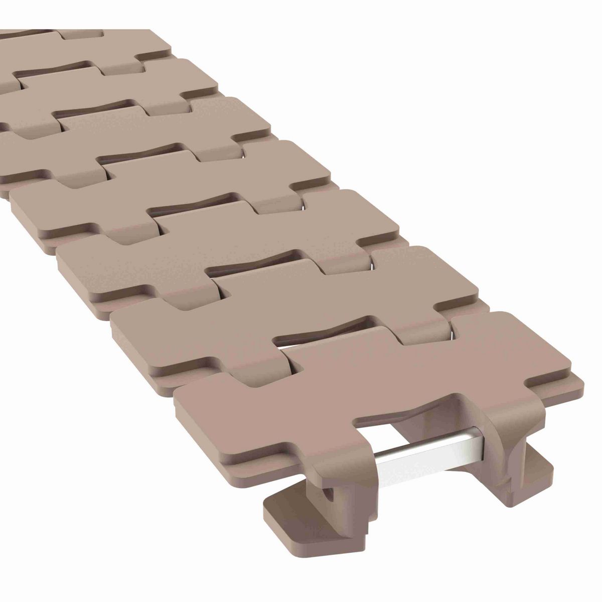 Rexnord 879TAB BO Side-flexing Solid Top Tight Radius, Material: Tan Low Friction, Width: 3.25in, Pitch: 1.5in - L0879605412