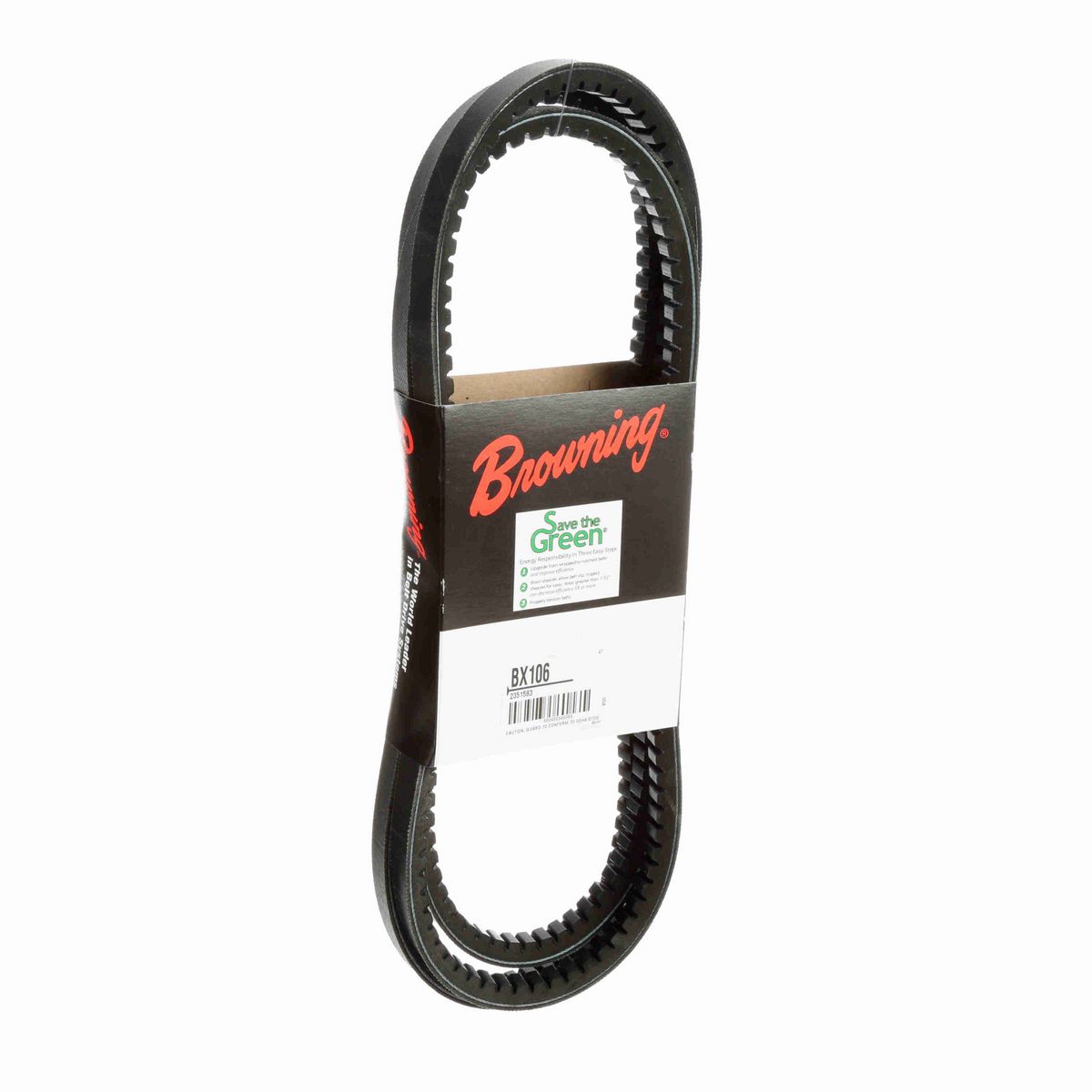 Browning EPDM Notched Belt 98% Efficient - BX106