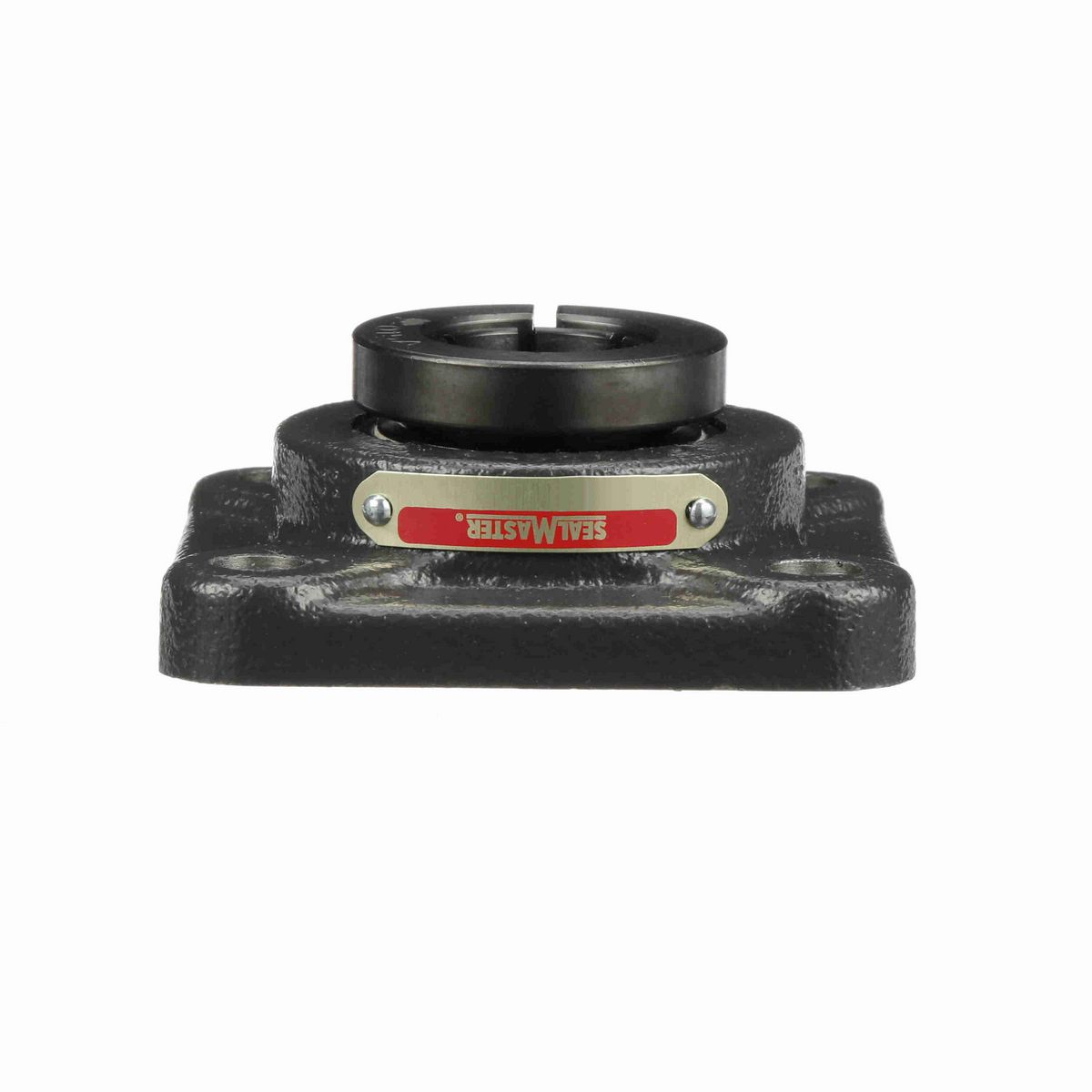 Sealmaster Mounted Cast Iron Four Bolt Flange Ball Bearing - 52100 Bearing Steel, Black Oxided - Concentric Lock - Air Handling Housing Fit, Noise Tested - SF-16T CXU