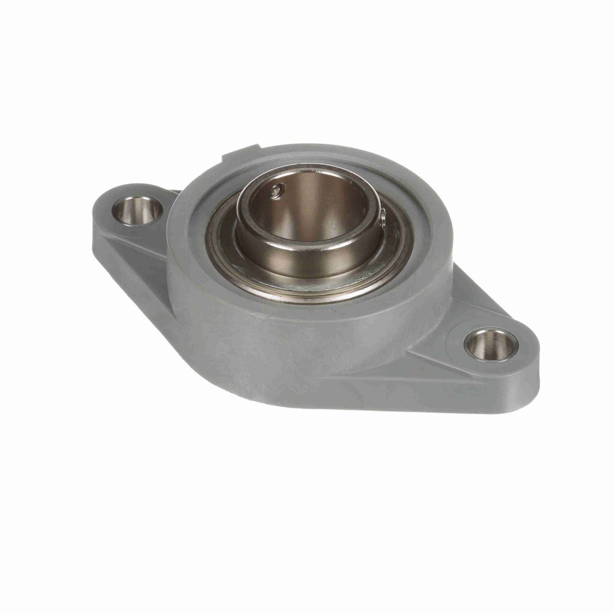 Sealmaster Mounted Composite Two Bolt Flange Ball Bearing - 52100 Bearing Steel, Phosphorus Nickel Coated - Setscrew Lock - Corrosion Resistant - Reduced Maintenance - Lubed for Life - CRFTC-PN20R RMW