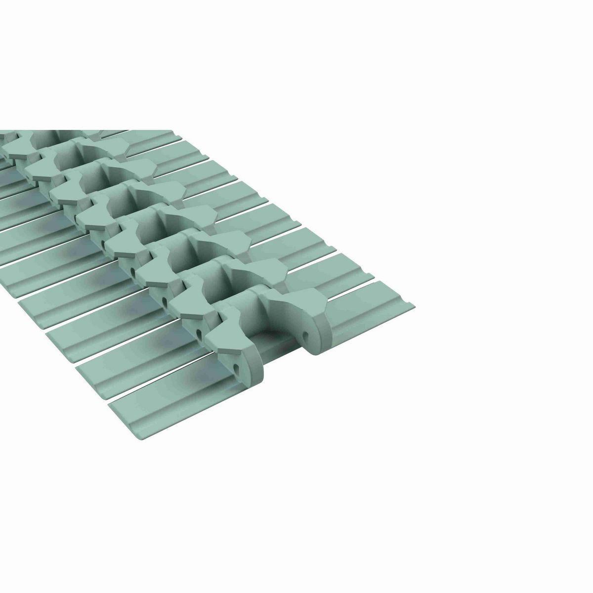 Rexnord 882TAB Side-flexing Solid Top, Material: Heat Stabilized (Green), Width: 7.5in, Pitch: 1.5in - 10462503