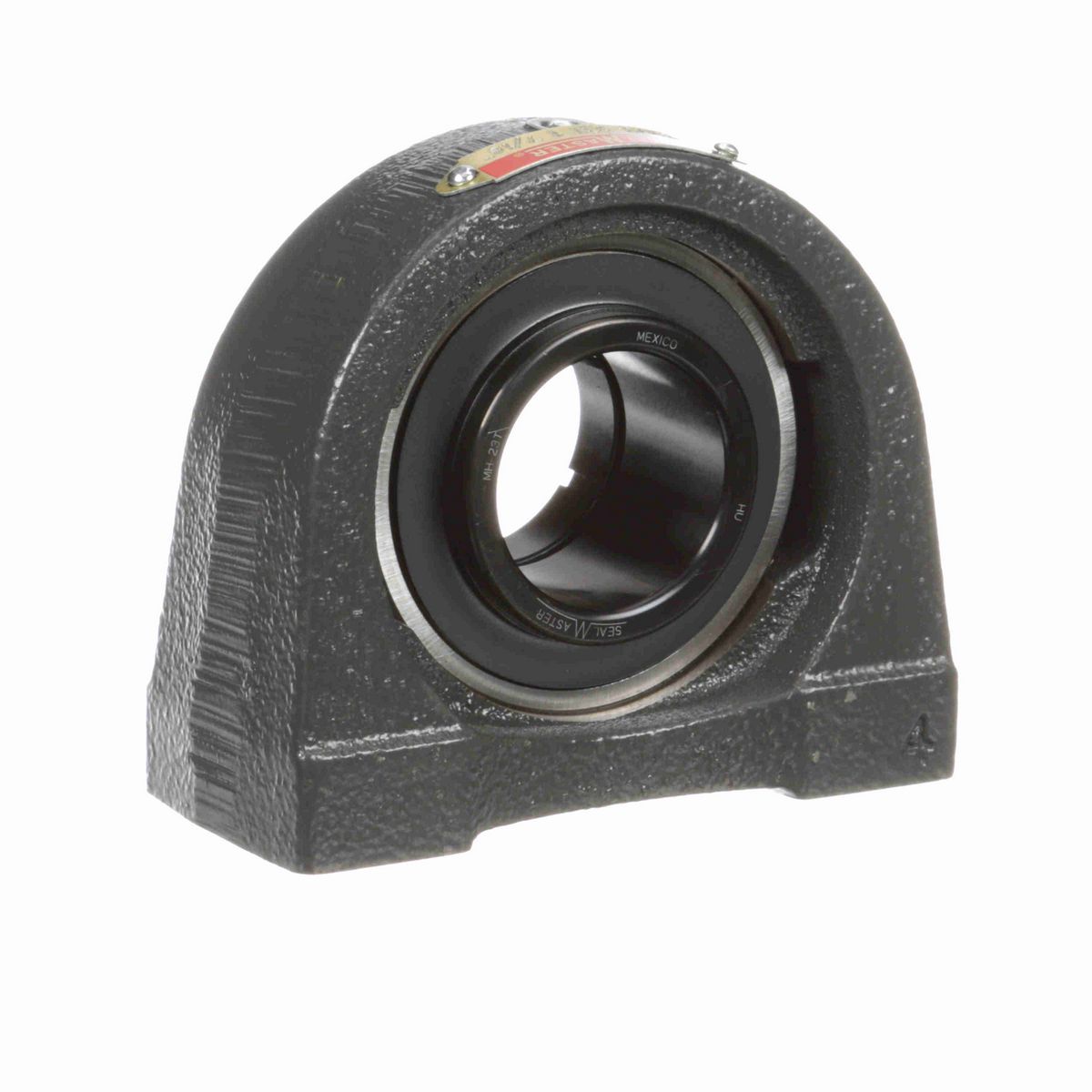 Sealmaster Mounted Cast Iron Tapped Base Pillow Block Ball Bearing - 52100 Bearing Steel, Black Oxided - Concentric Lock - TBMH-23T