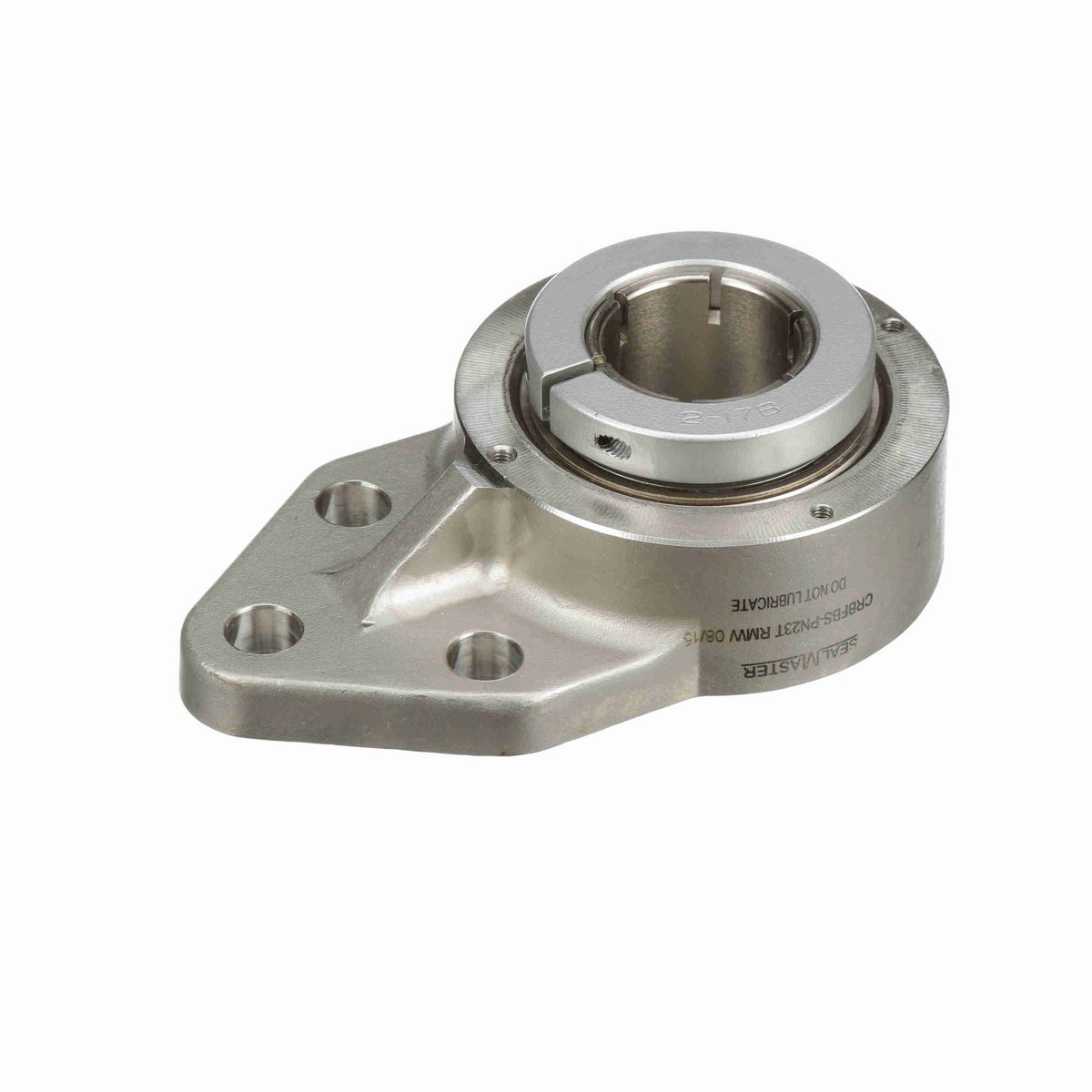 Sealmaster Mounted Stainless Steel Three Bolt Flange Bracket Ball Bearing - 52100 Bearing Steel, Phosphorus Nickel Coated - Concentric Lock - Corrosion Resistant - Reduced Maintenance - Lubed for Life - CRBFBS-PN23T RMW